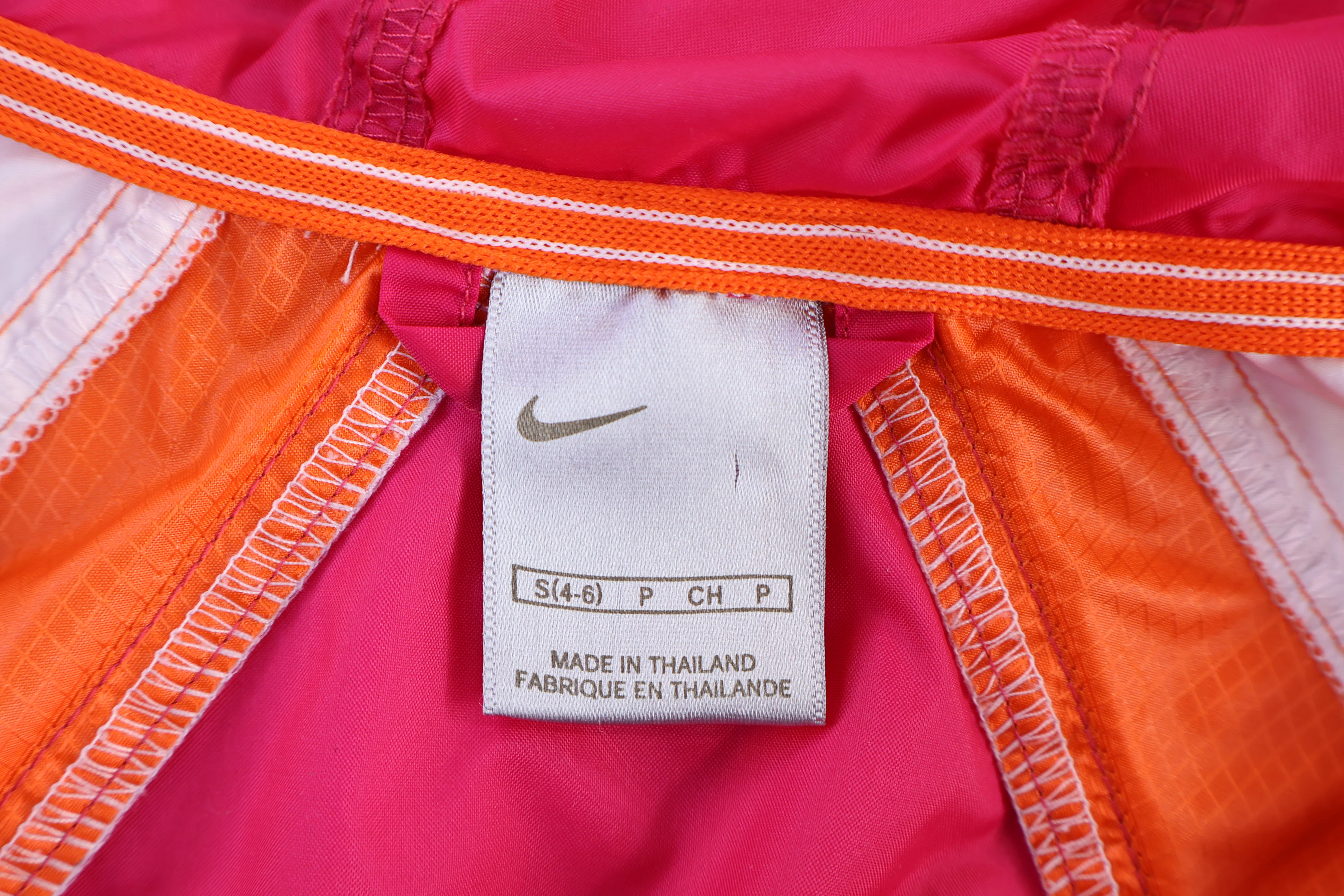 Women's Nike Full Zip Pink, White and Orange Jacket - Image 3