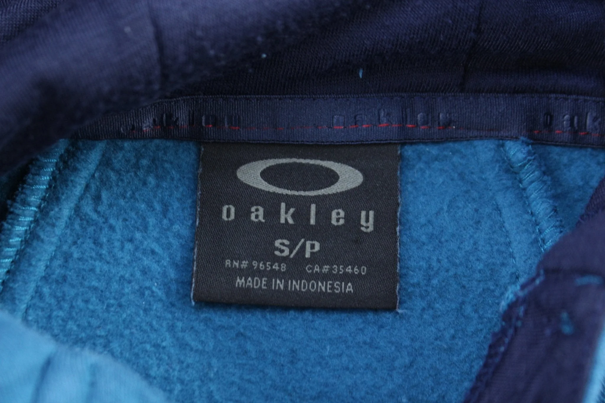 Women's Oakley Blue Hooded Pullover Sweater - Image 3