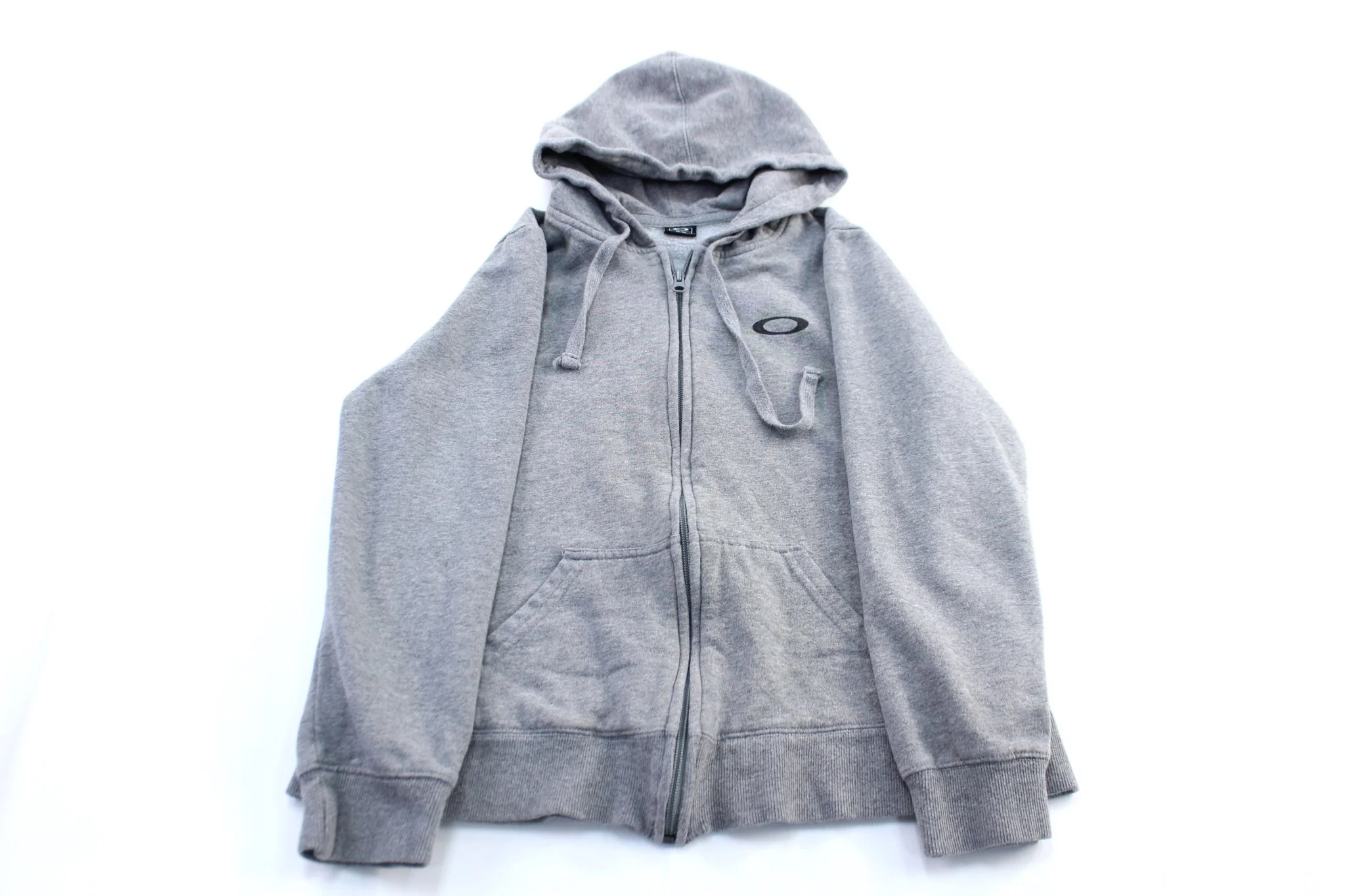 Women's Oakley Logo Grey Zip Up Hoodie