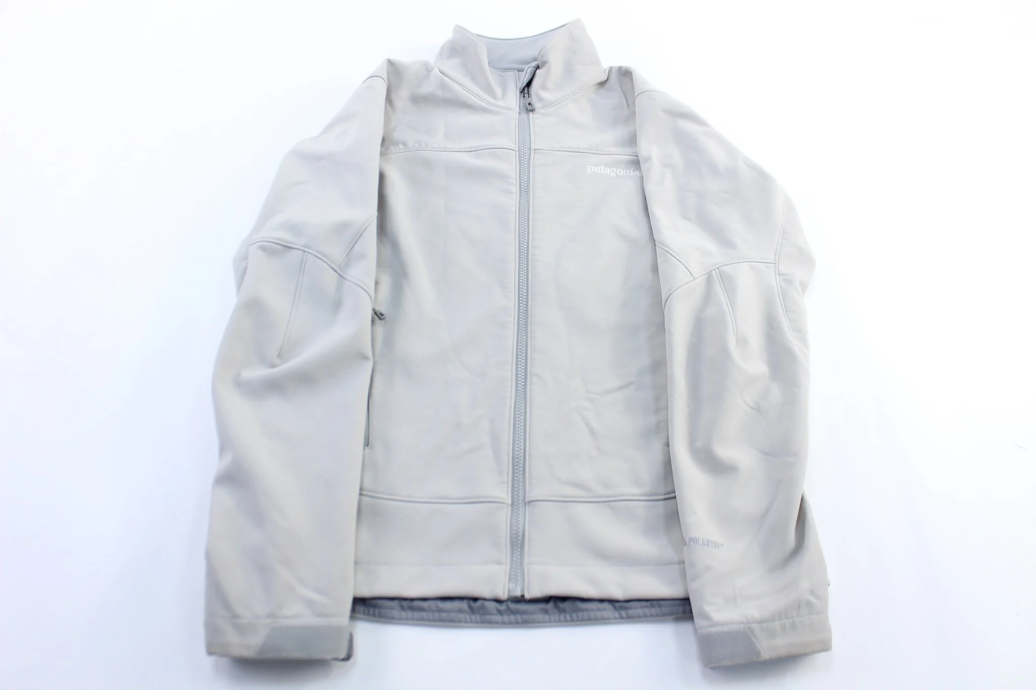 Women's Patagonia Embroidered Logo Light Grey Polartec Jacket