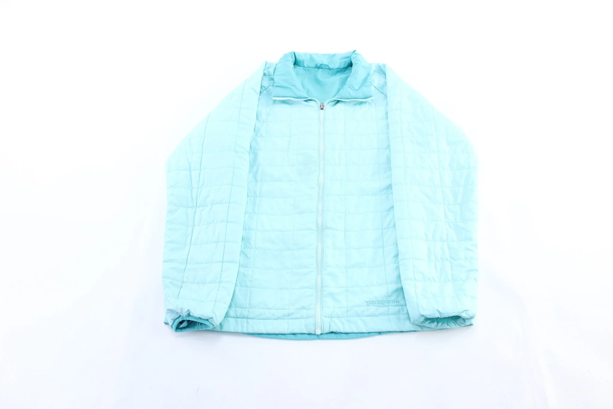 Women's Patagonia Embroidered Logo Blue Reversible Jacket