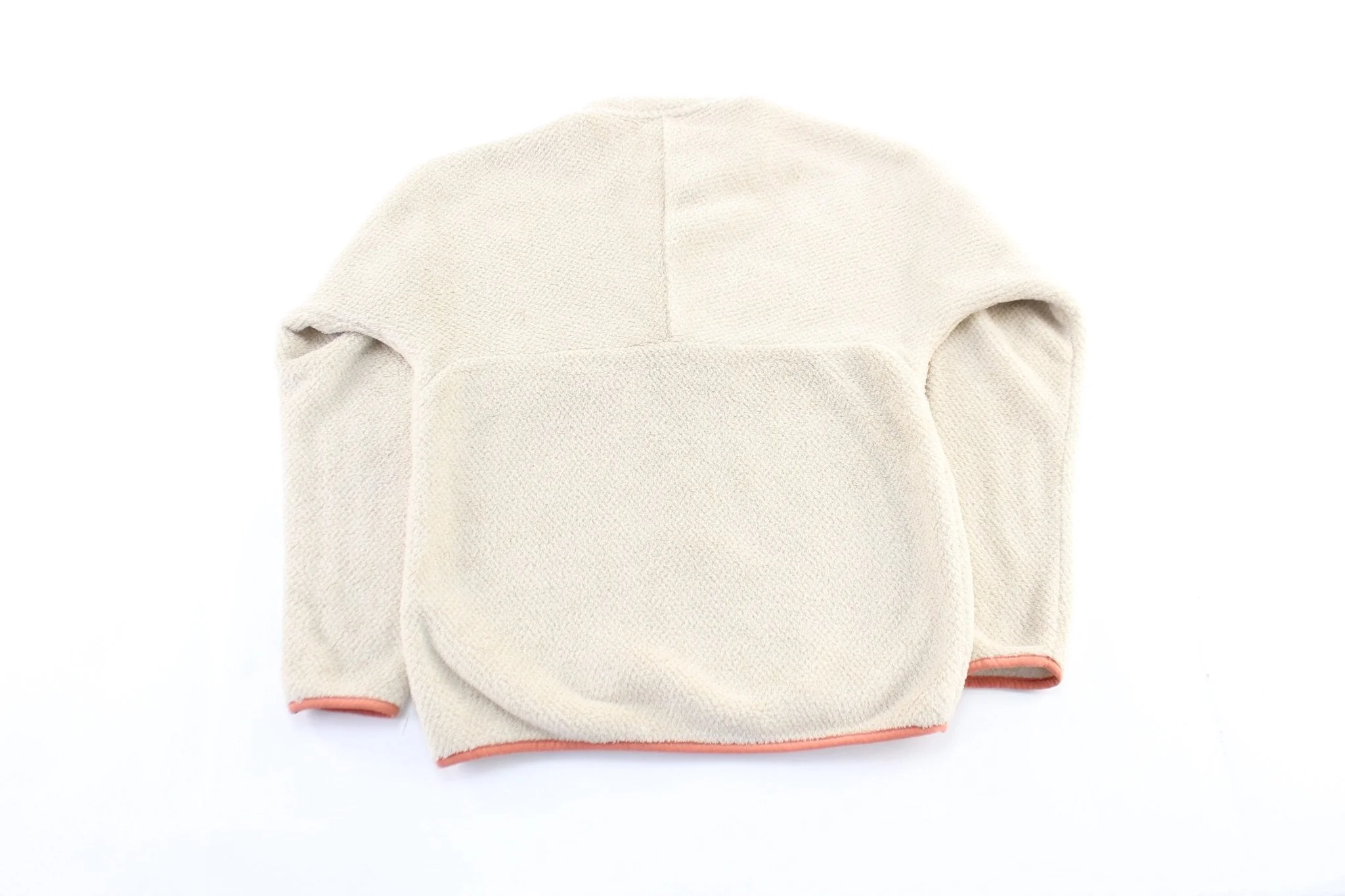 Women's Patagonia Logo Patch Cream & Peach Fleece Pullover - Image 2