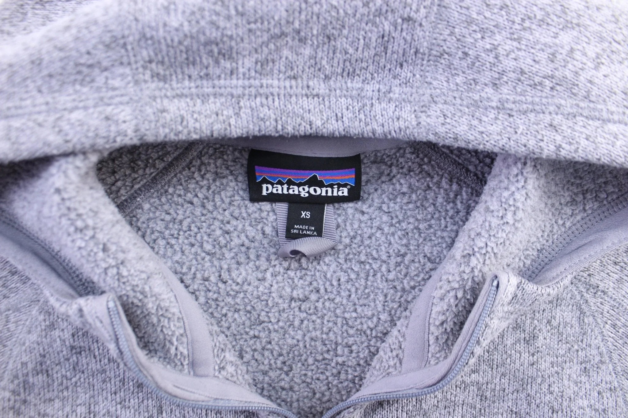 Women's Patagonia Logo Patch Light Purple Zip Up Jacket - Image 3