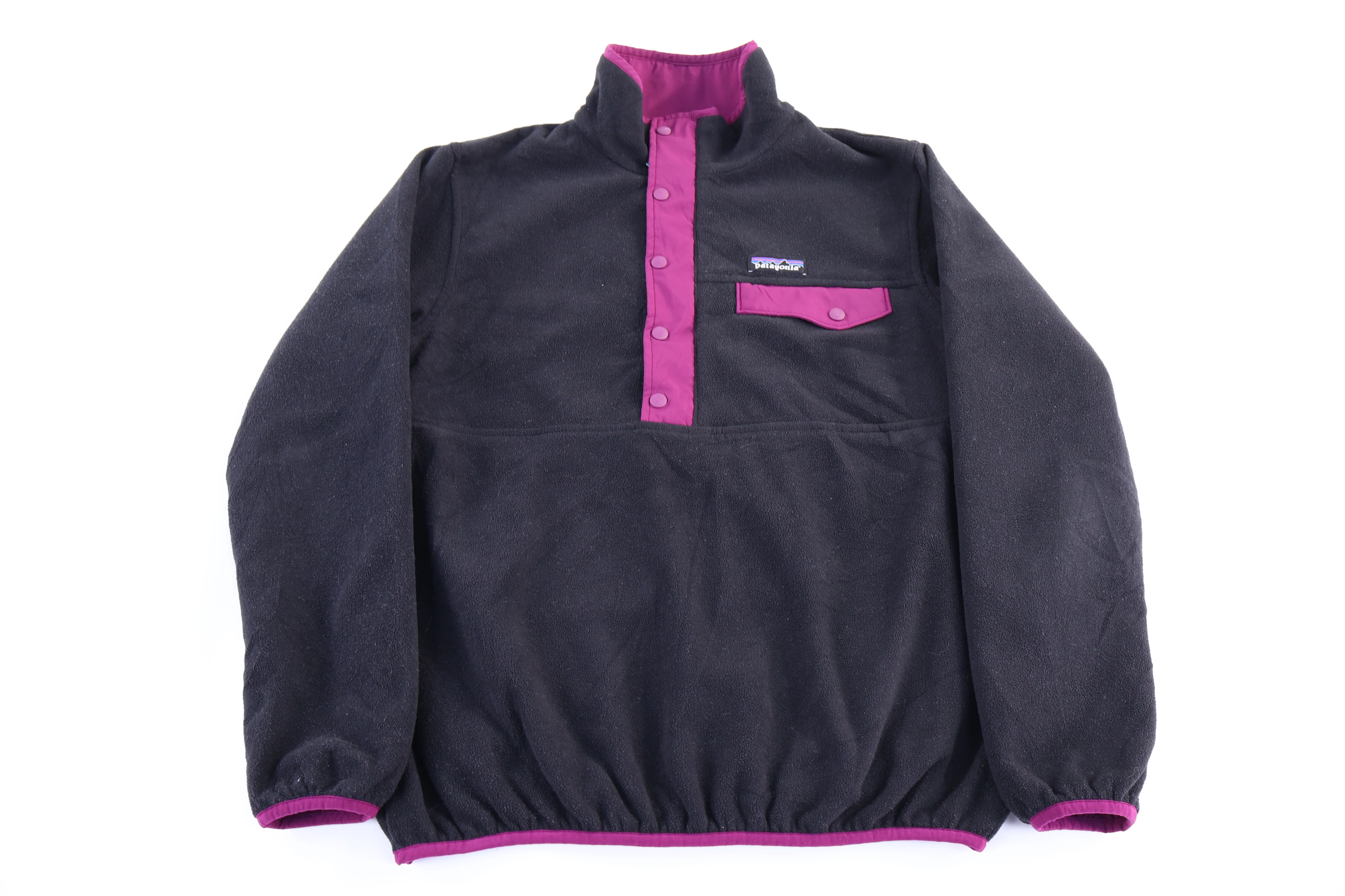 Women's Patagonia Logo Patch Purple & Black Pullover - Image 2