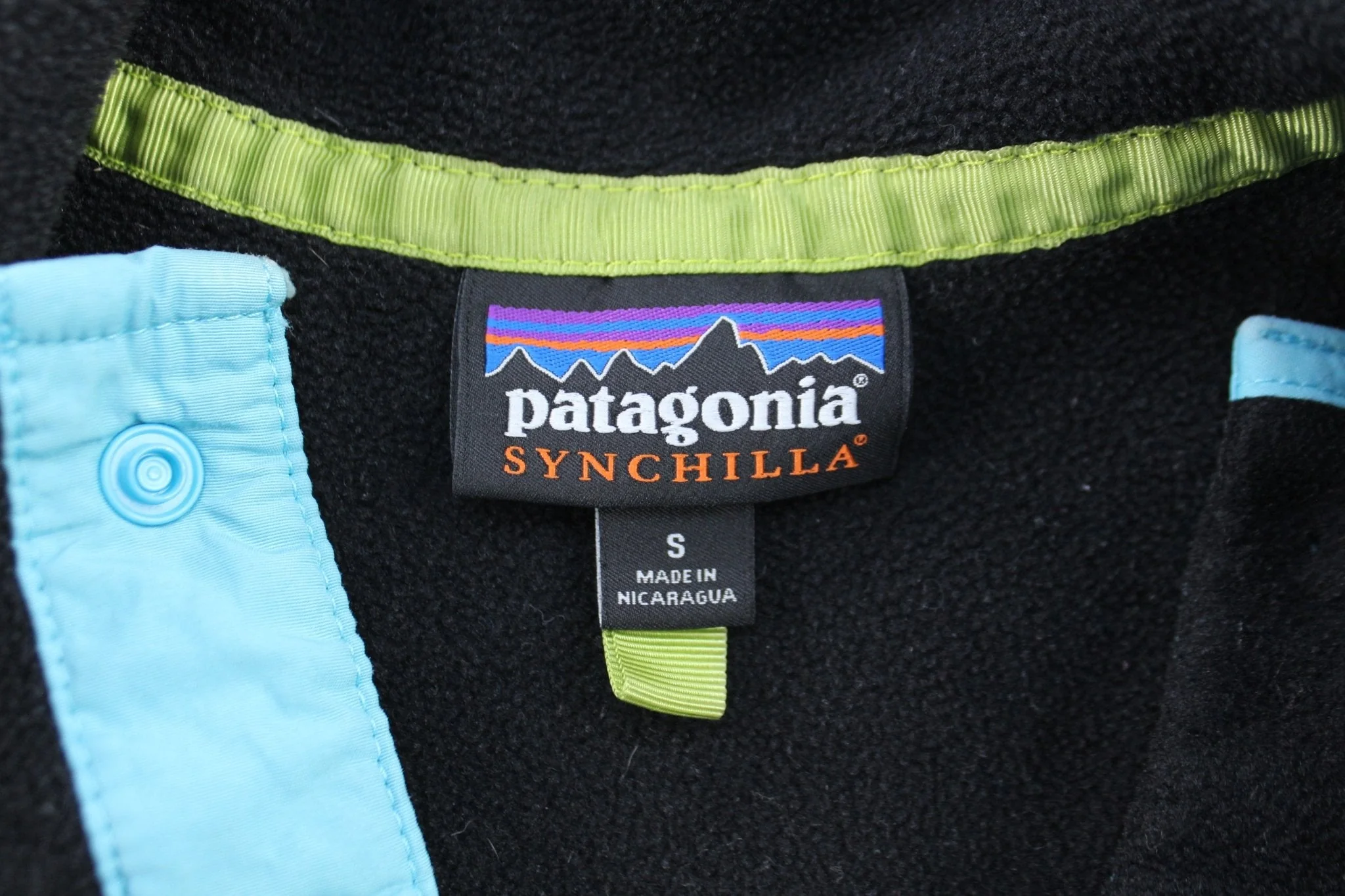 Women's Patagonia Synchilla Blue & Black Snap-T Fleece Pullover - Image 3