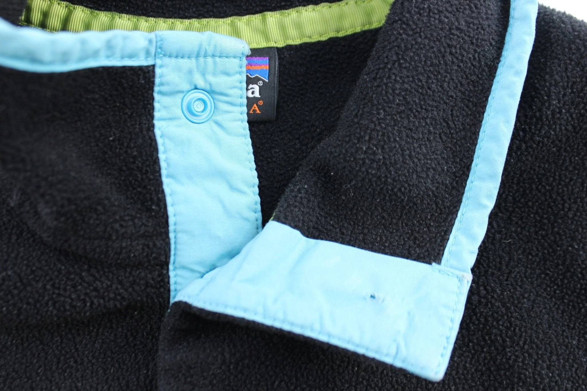 Women's Patagonia Synchilla Blue & Black Snap-T Fleece Pullover - Image 4