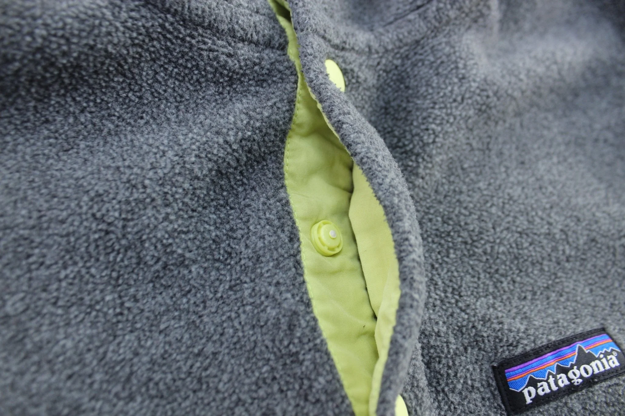 Women's Patagonia Synchilla Grey & Yellow Snap-T Pullover - Image 3