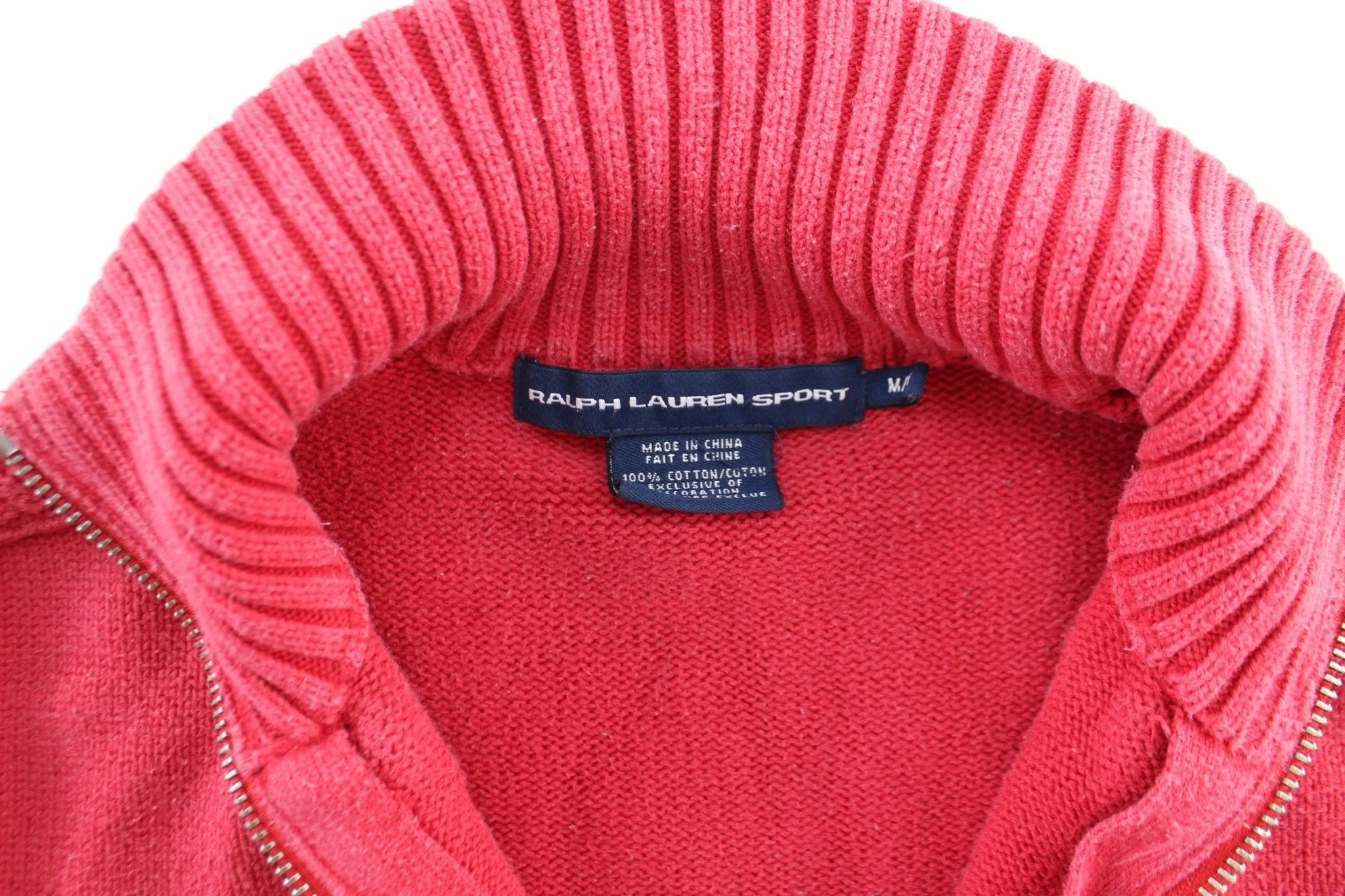Women's Polo by Ralph Lauren Embroidered Logo Hot Pink Zip Up Sweater - Image 4