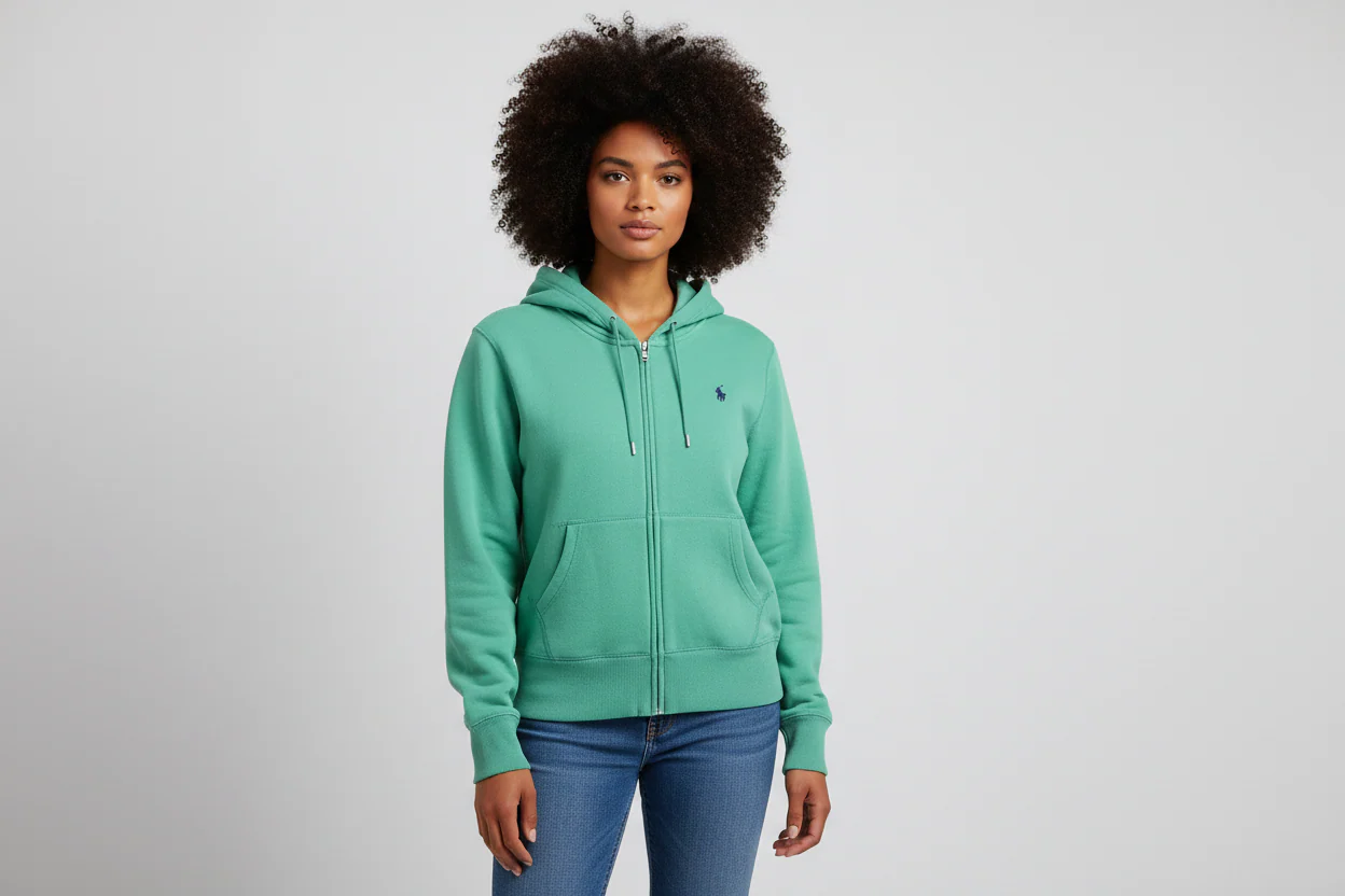 Women's Polo Ralph Lauren Green Full Zip Hoodie