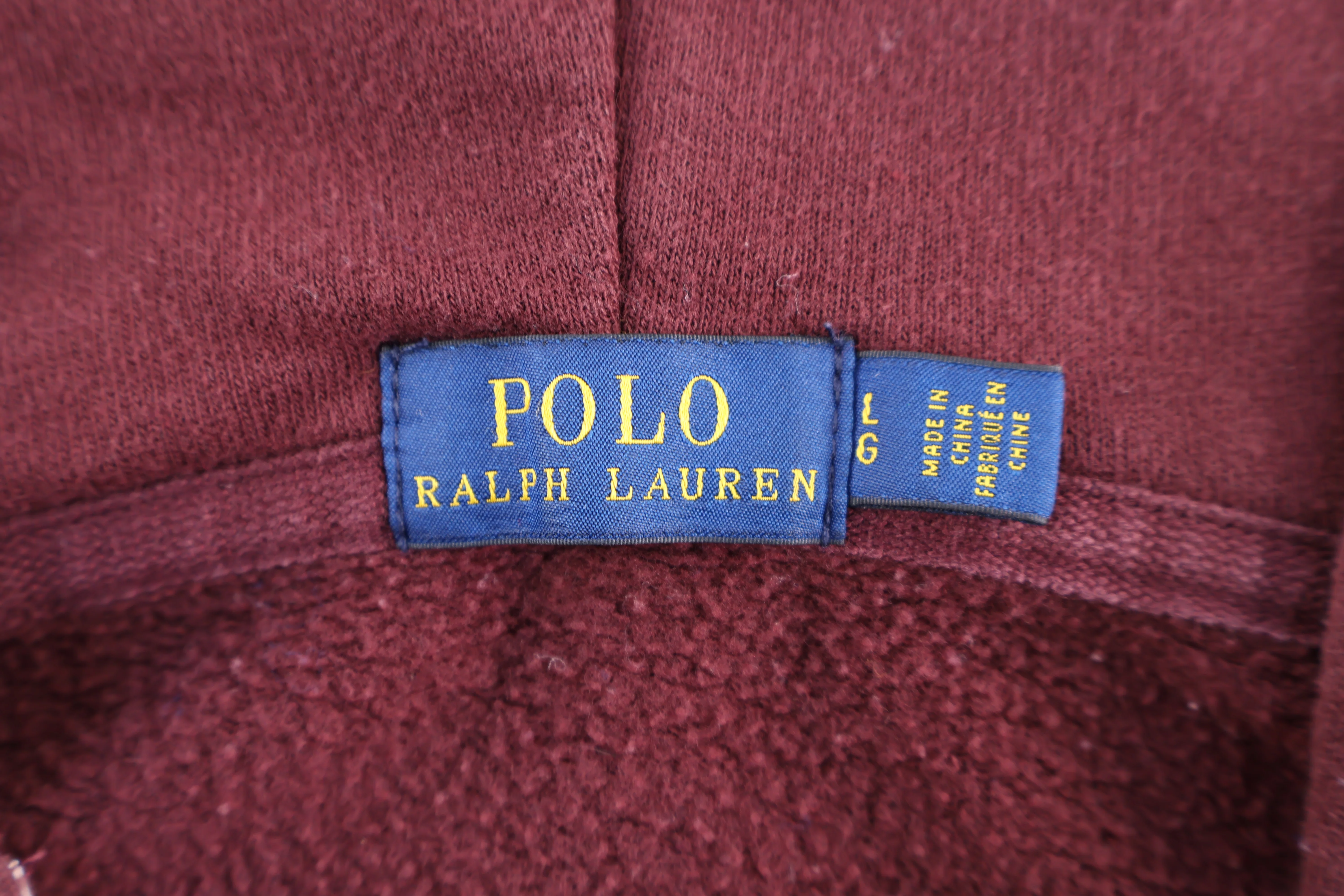 Women's Polo Ralph Lauren Maroon Full Zip Hoodie - Image 4