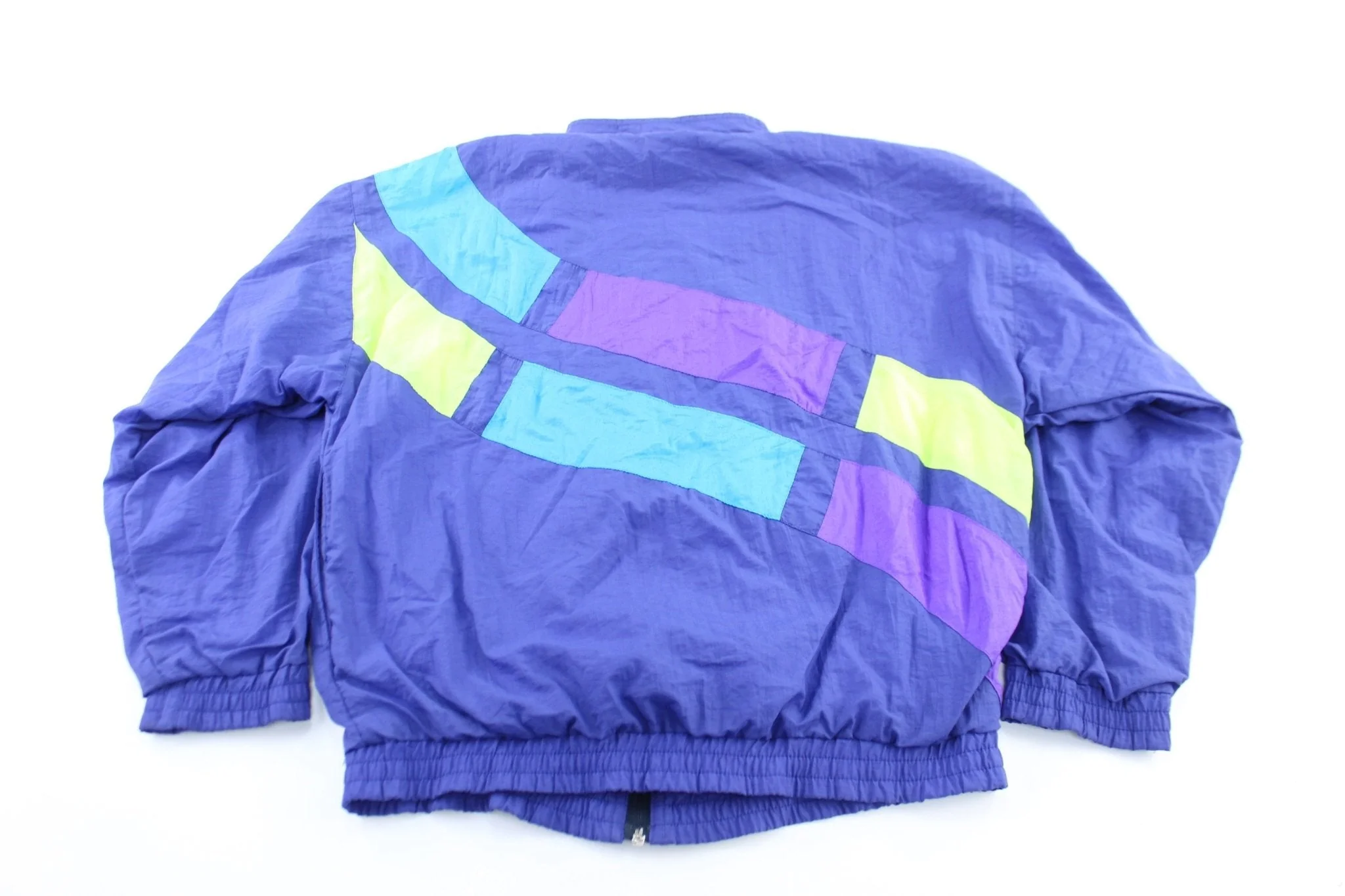Women's Puma Embroidered Logo Purple, Neon, & Blue Zip Up Jacket - Image 2