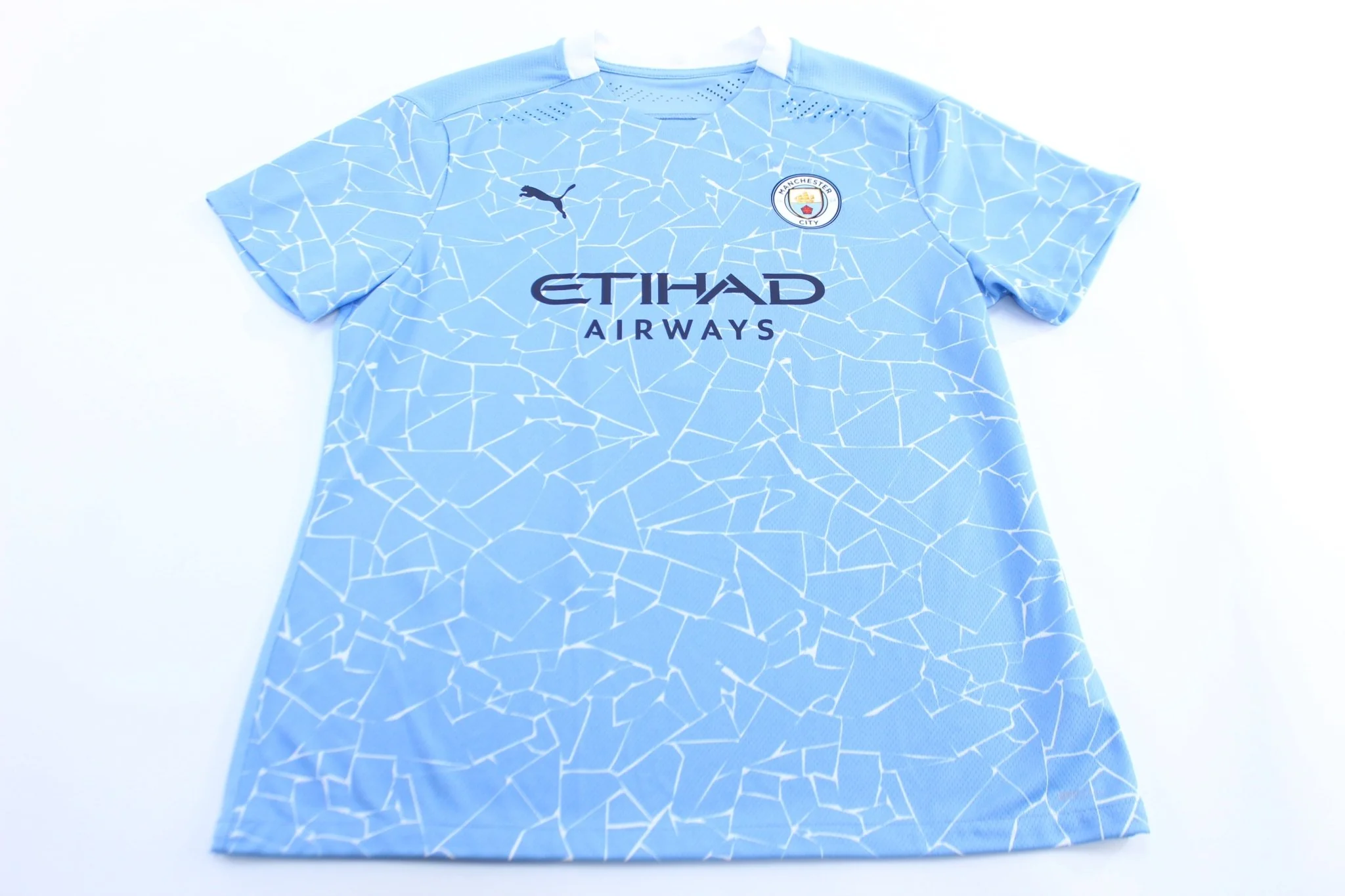 Women's Puma Logo Manchester City #7 Sterling Soccer Jersey