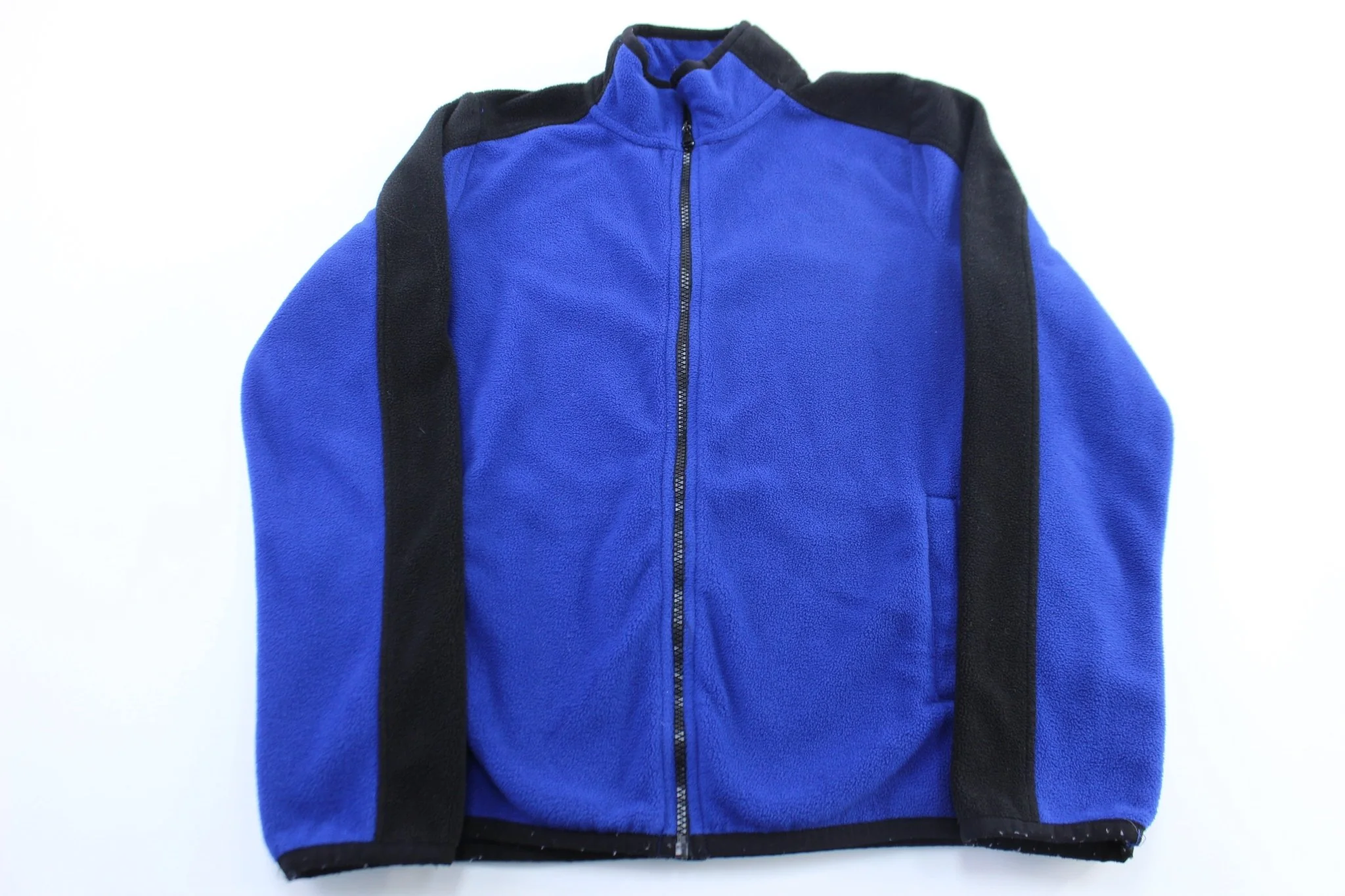 Women's Ralph Lauren Active Blue & Black Fleece Zip Up Jacket