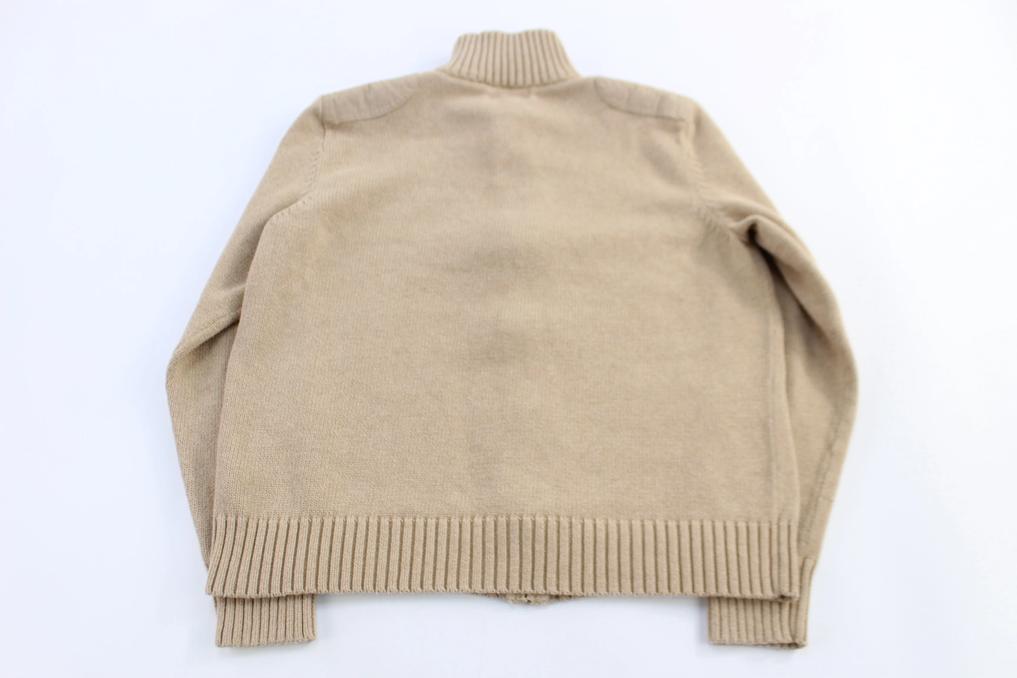 Women's Ralph Lauren Beige Full Zip Sweater - Image 2