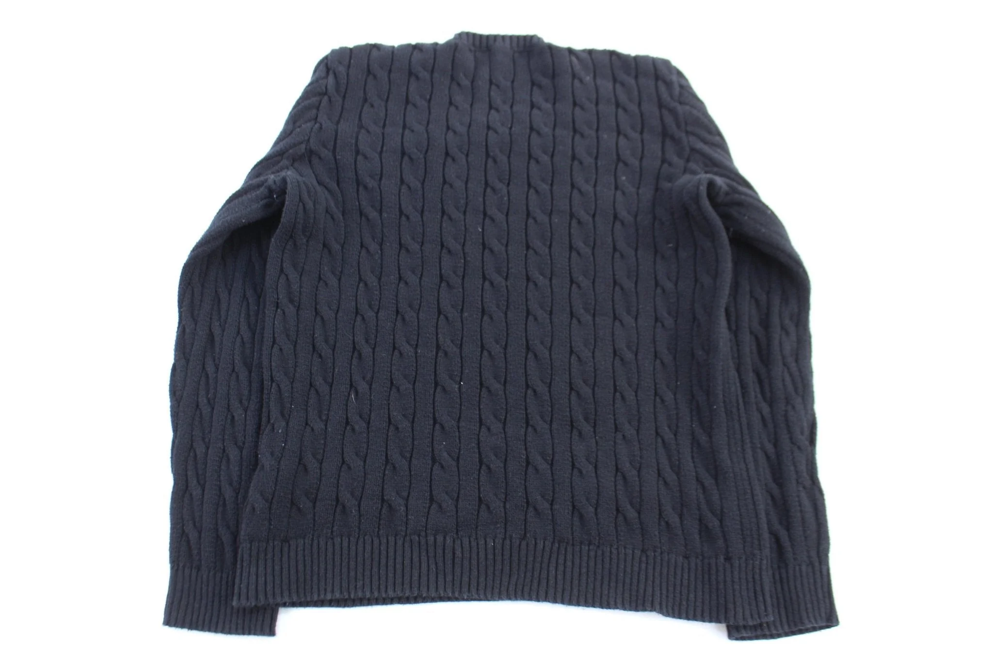 Women's Ralph Lauren Black Cable Knit Sweater - Image 2
