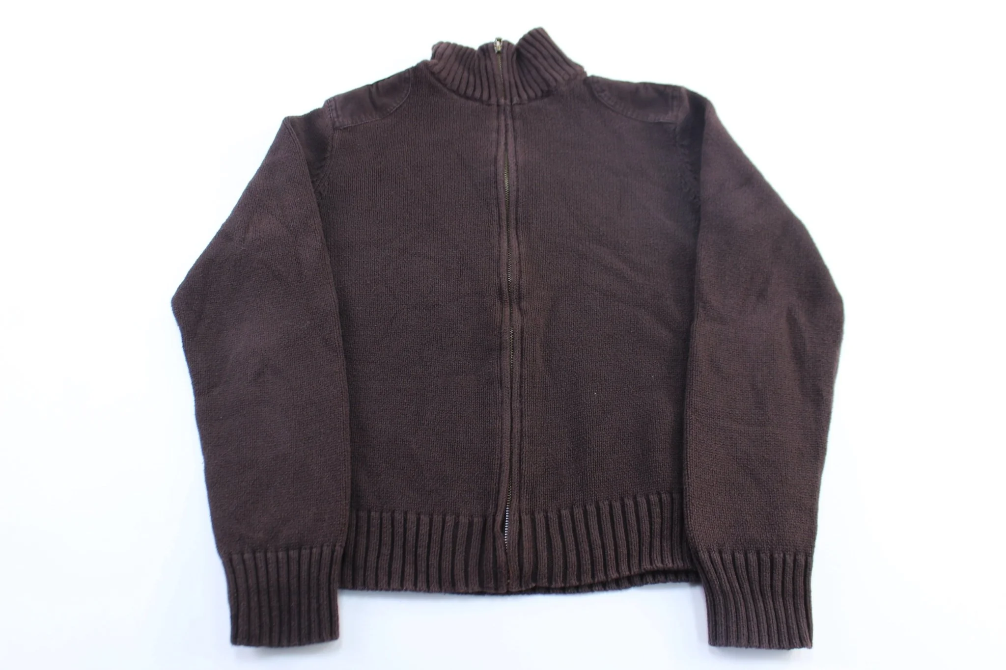 Women's Ralph Lauren Brown Full Zip Sweater
