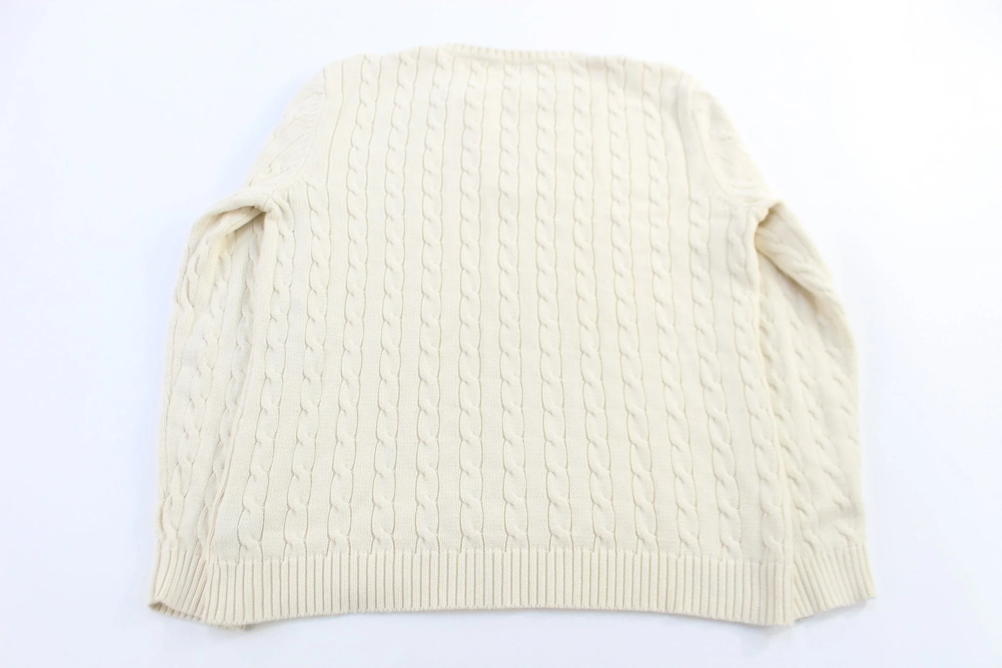 Women's Ralph Lauren Cream Cable Knit Sweater - Image 2