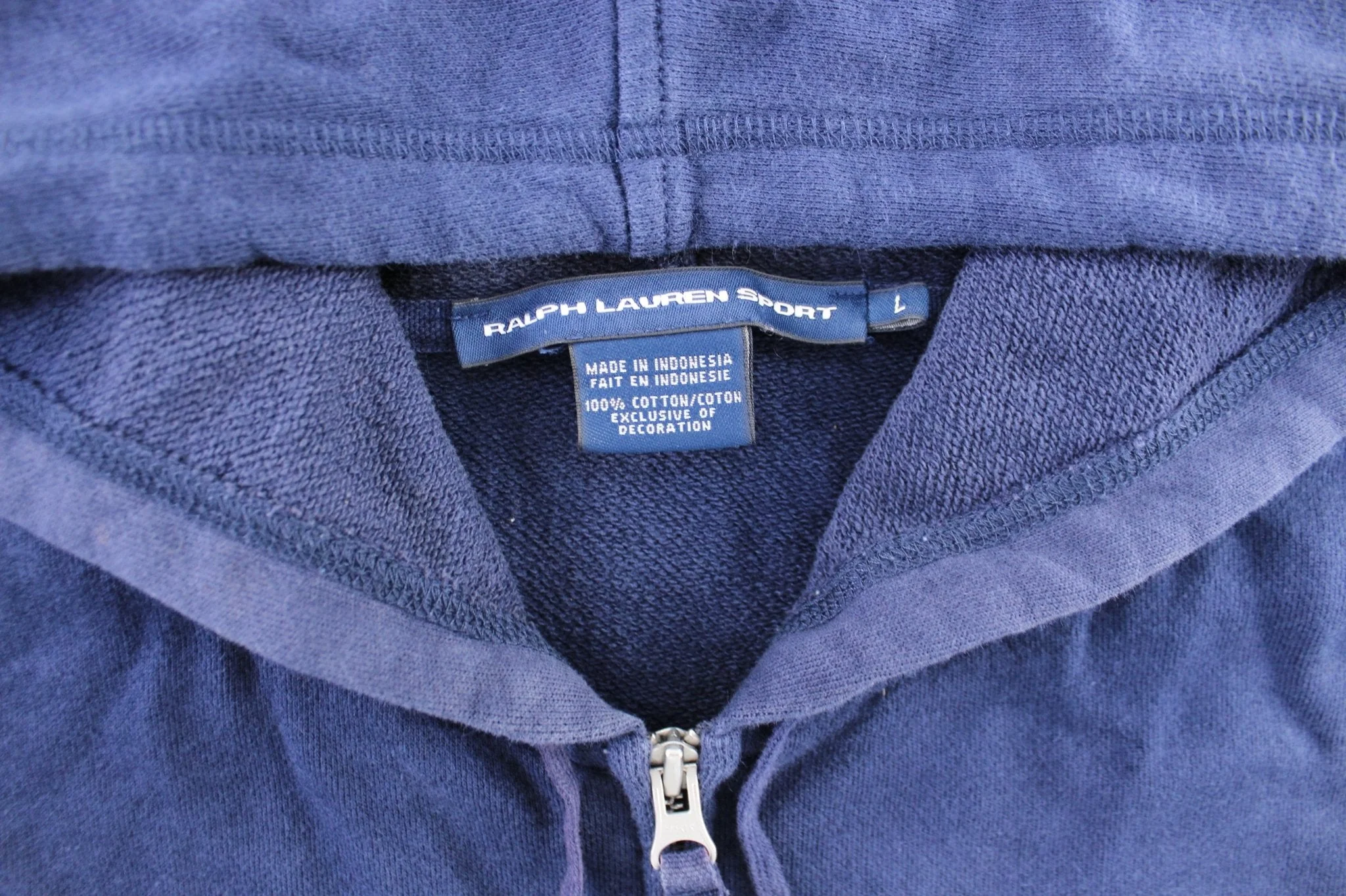 Women's Ralph Lauren Embroidered Logo Navy Zip Up Jacket - Image 3