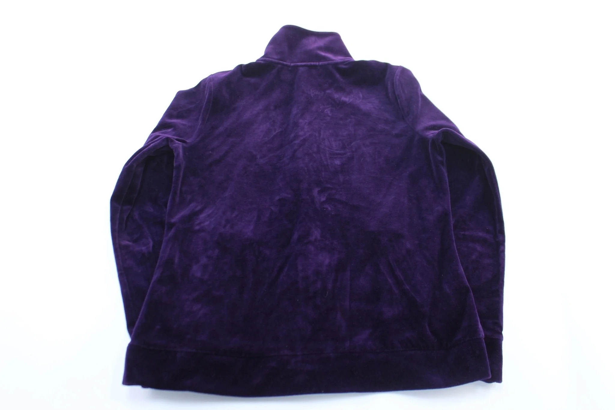 Women's Ralph Lauren Embroidered Logo Purple Zip Jacket - Image 2