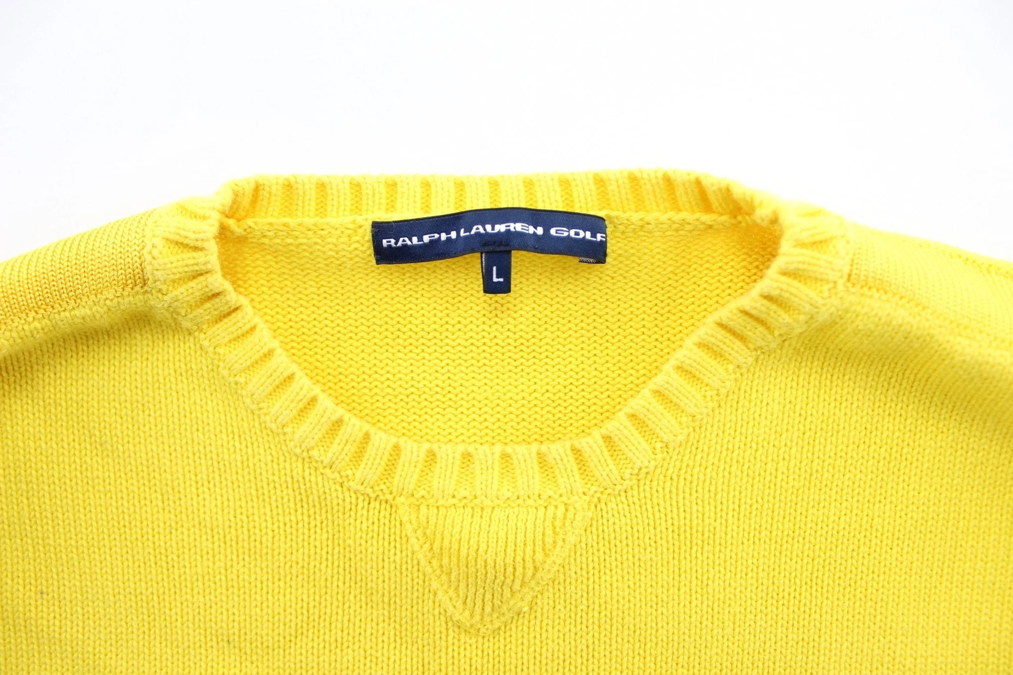 Women's Ralph Lauren Embroidered Logo Yellow Sweater - Image 4