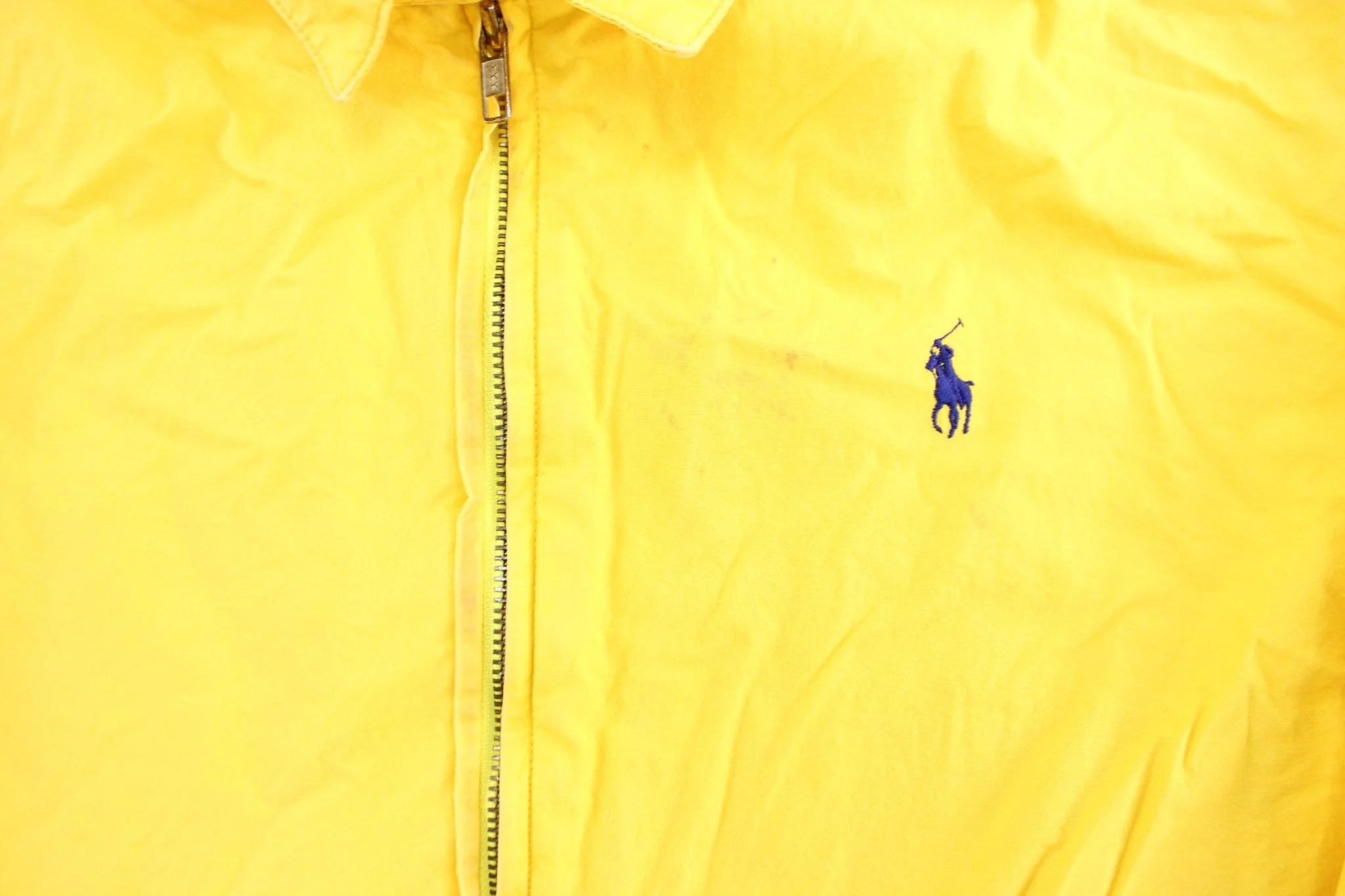 Women's Ralph Lauren Embroidered Logo Yellow Zip Up Jacket - Image 3