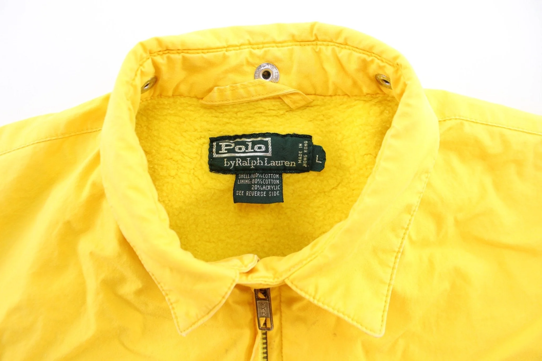 Women's Ralph Lauren Embroidered Logo Yellow Zip Up Jacket - Image 4