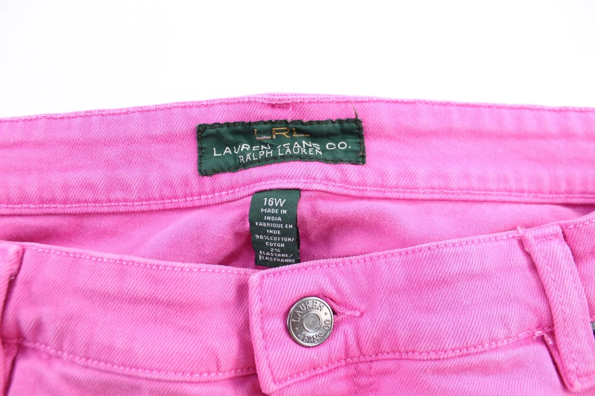 Women's Ralph Lauren Pink Denim Jeans - Image 3