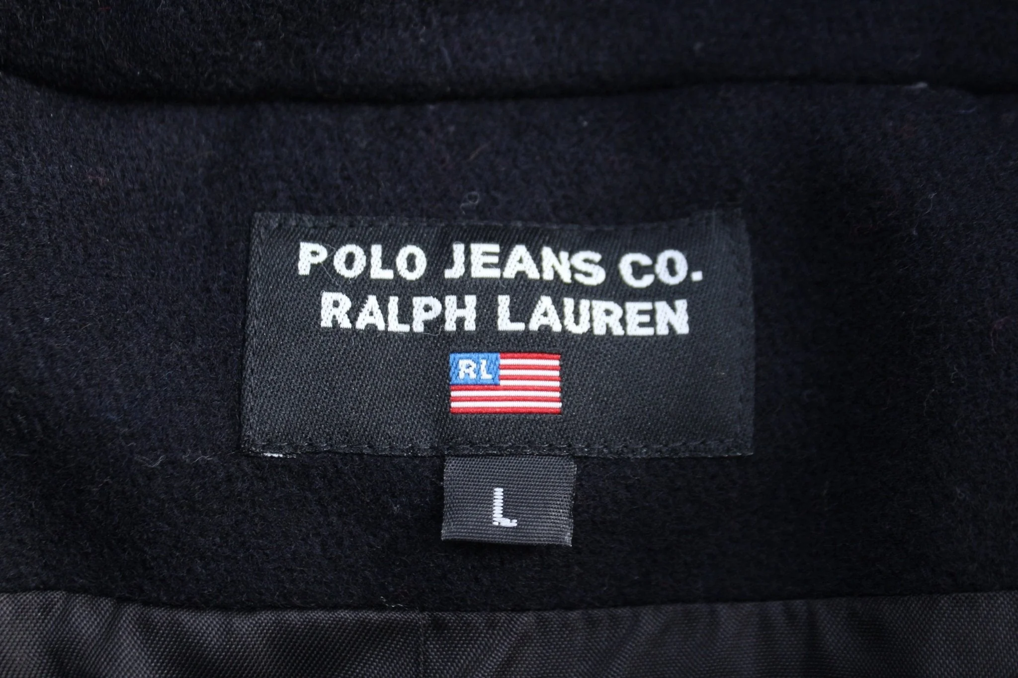 Women's Ralph Lauren Polo Jeans Co Black Wool Coat - Image 3