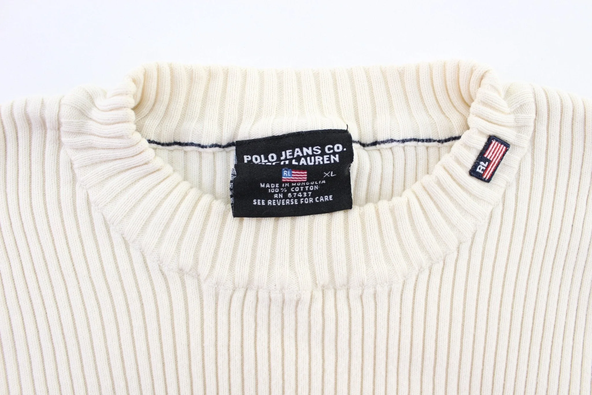 Women's Ralph Lauren Polo Jeans Co. White Sweater - Image 3