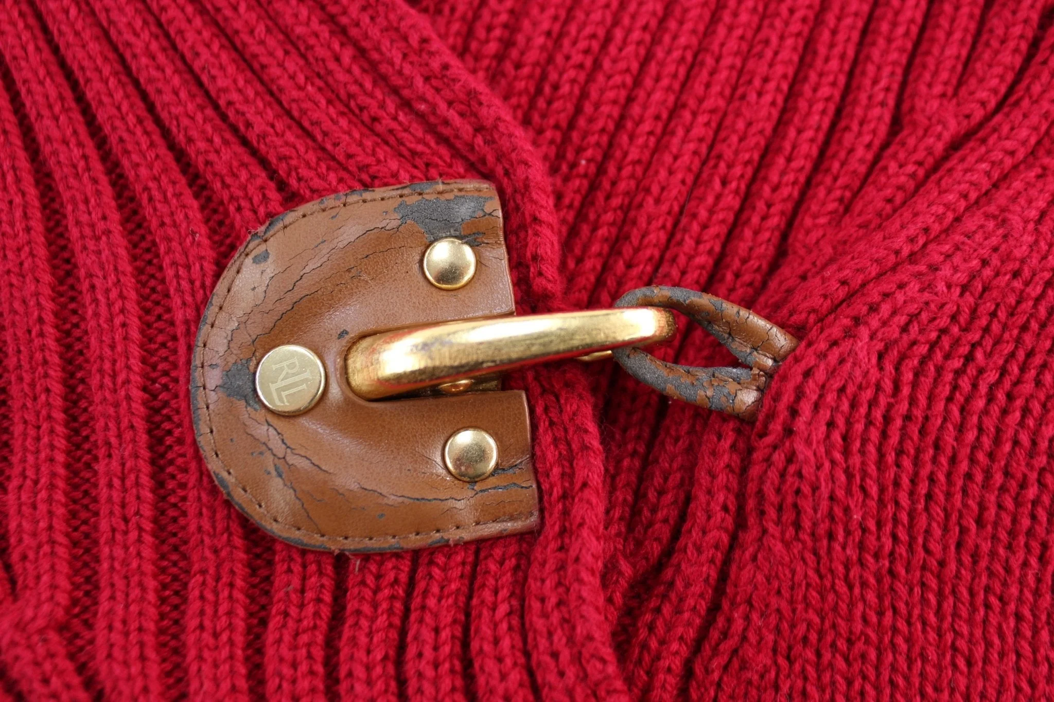 Women's Ralph Lauren Red Knit Sweater - Image 3