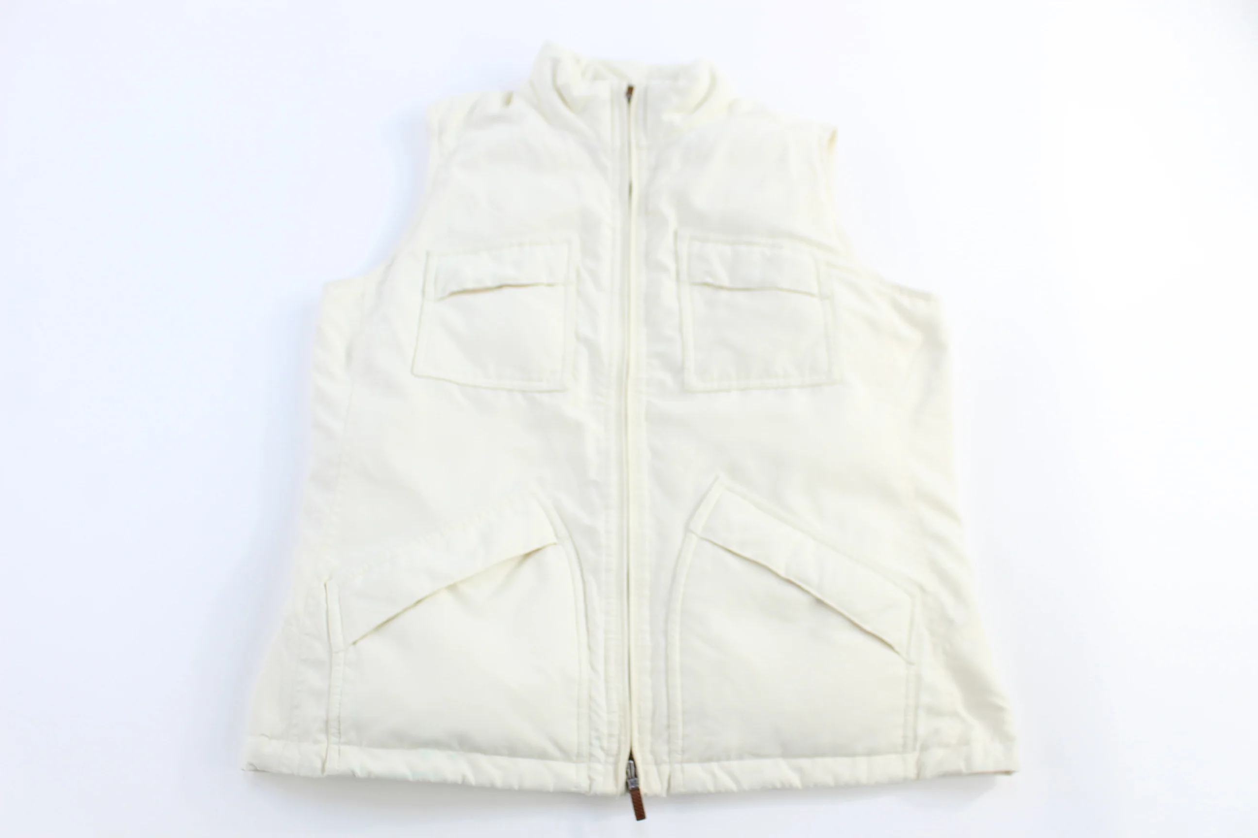 Women's Ralph Lauren White Full Zip Vest