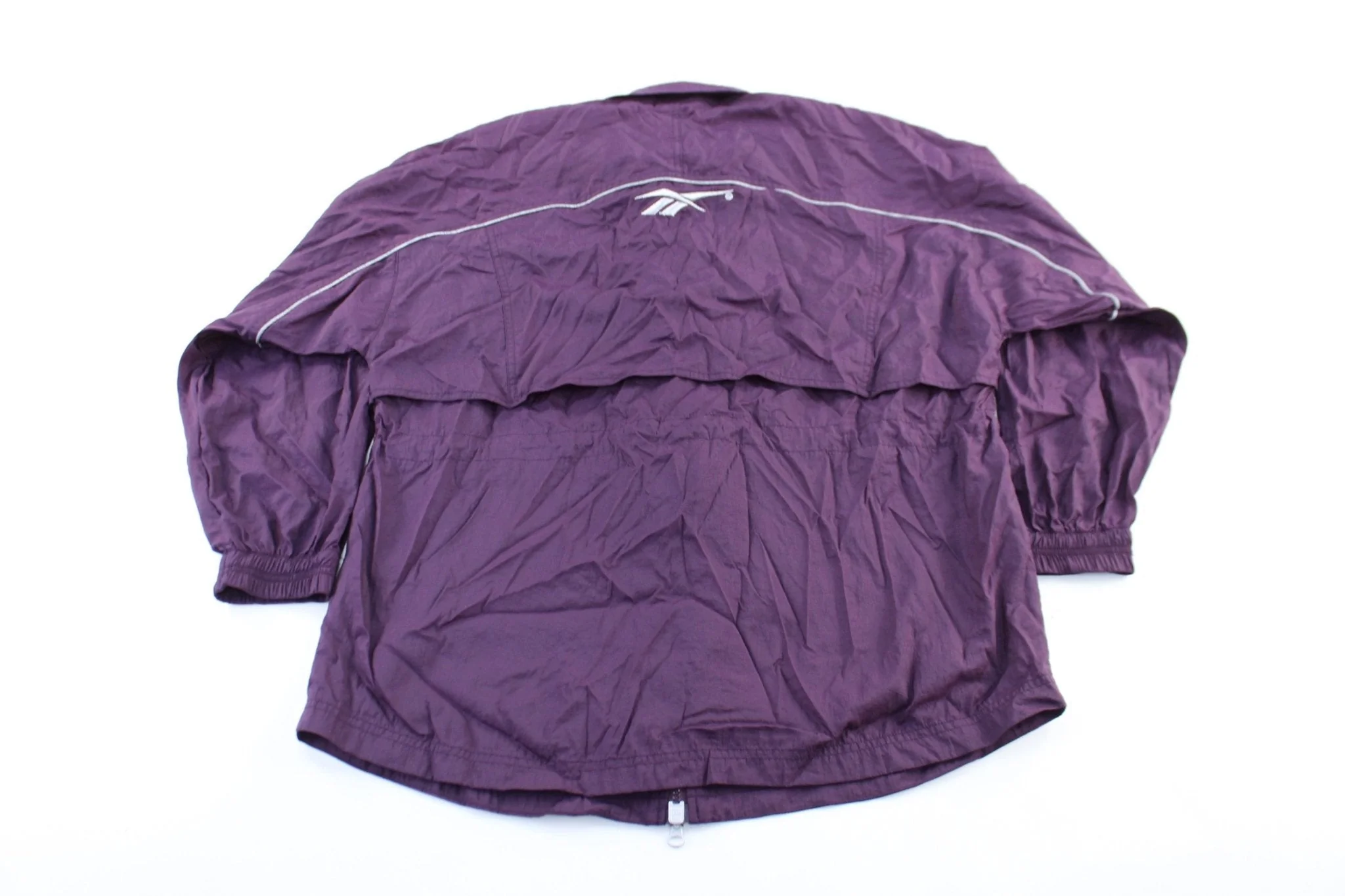 Women's Reebok Embroidered Logo Purple Zip Up Jacket - Image 2