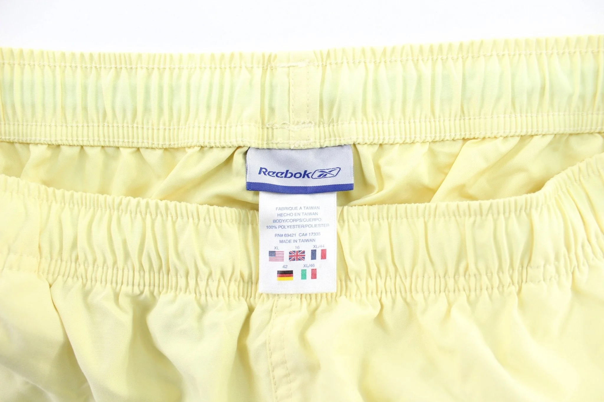 Women's Reebok Embroidered Logo Yellow & Blue Pants - Image 3