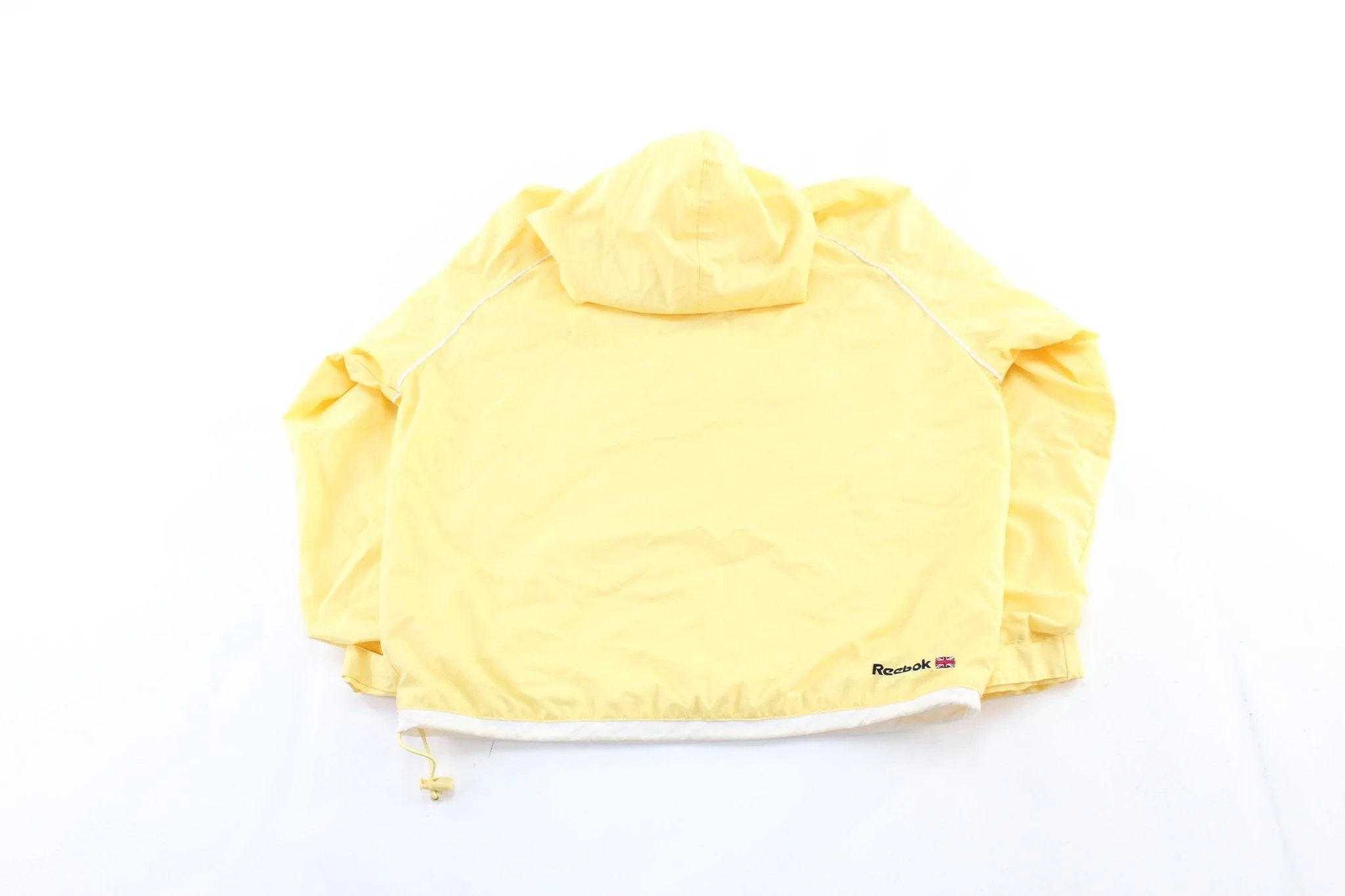 Women's Reebok Embroidered Logo Yellow Windbreaker Pullover - Image 2