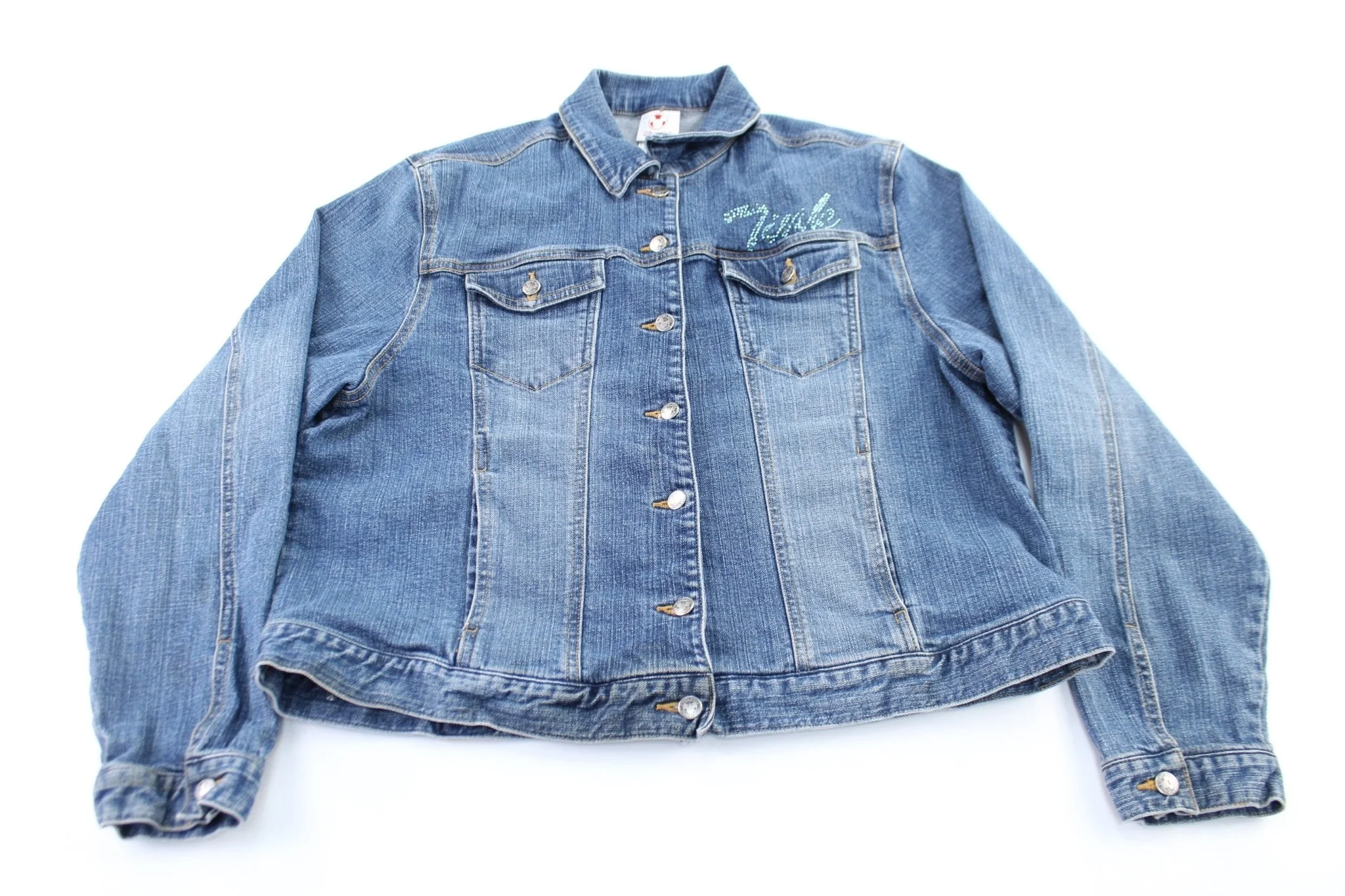 Girl's The Disney Store Tinker Bell Denim Jacket - Image 2