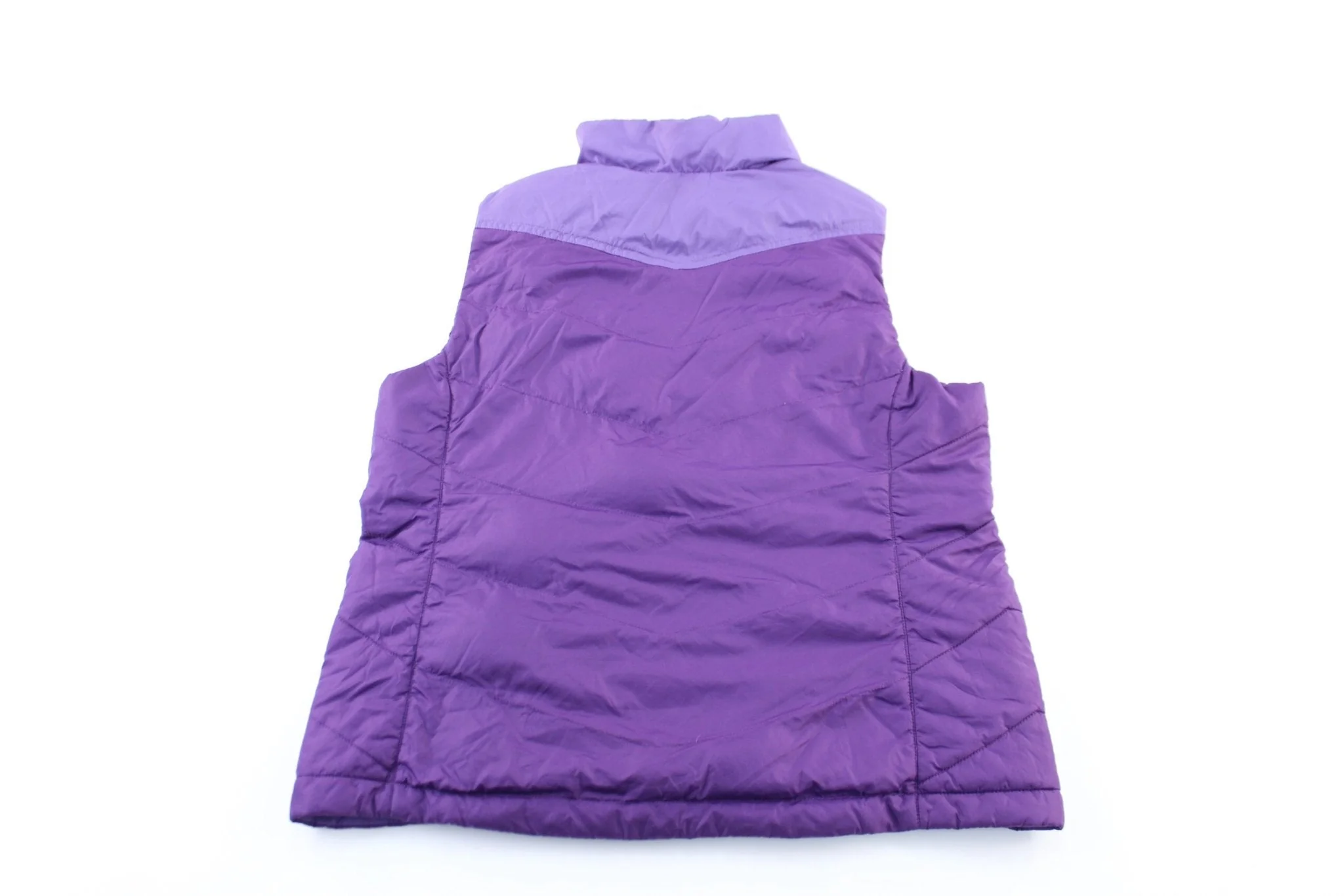 Girl's The North Face 550 Embroidered Purple Zip Up Vest - Image 2