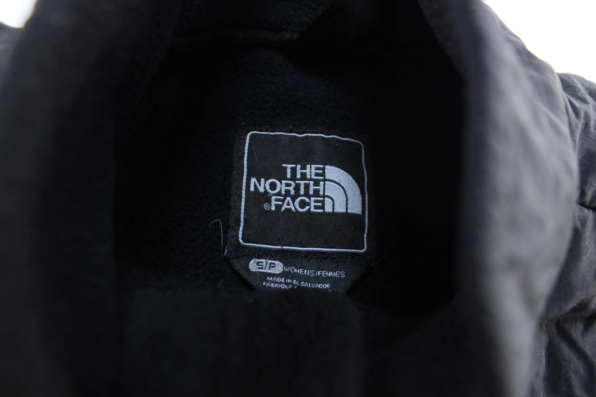 Women's The North Face Embroidered Logo Black Fleece Jacket - Image 4