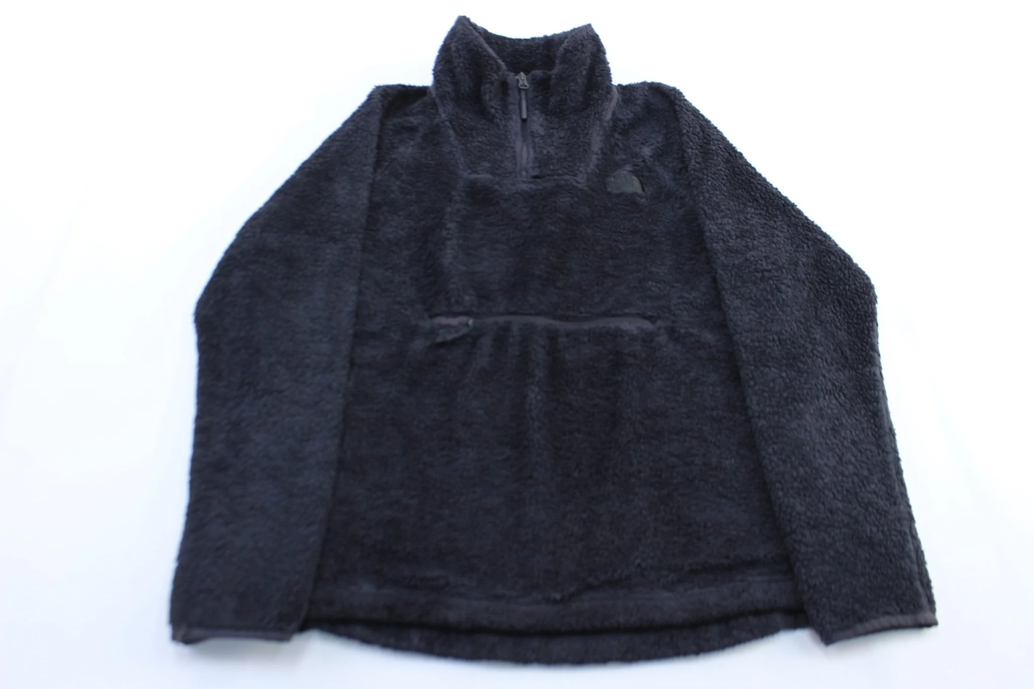 Women's The North Face Embroidered Logo Black Fleece Pullover