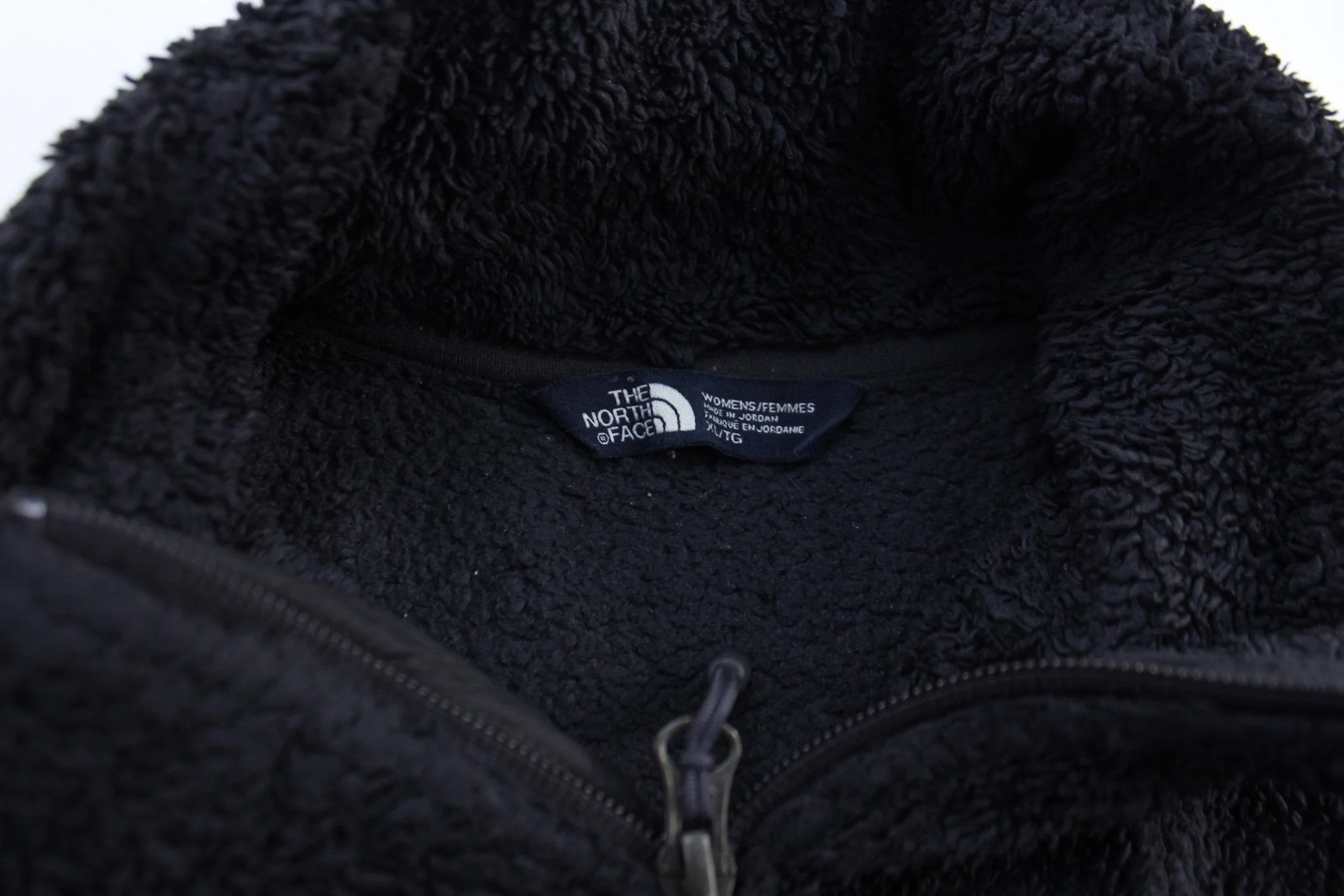 Women's The North Face Embroidered Logo Black Fleece Pullover - Image 3