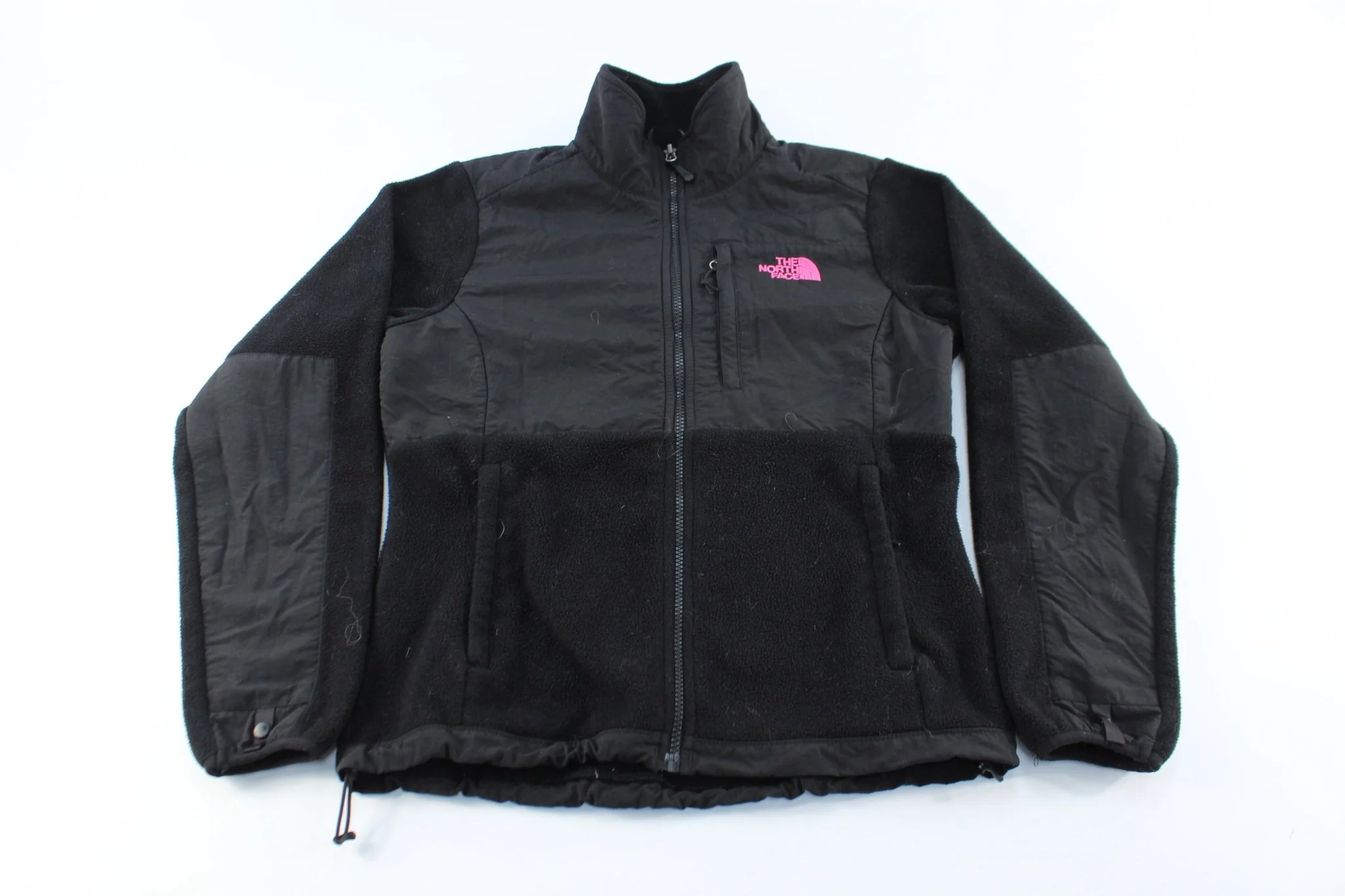 Women's The North Face Embroidered Logo Black Fleece Zip Up Jacket