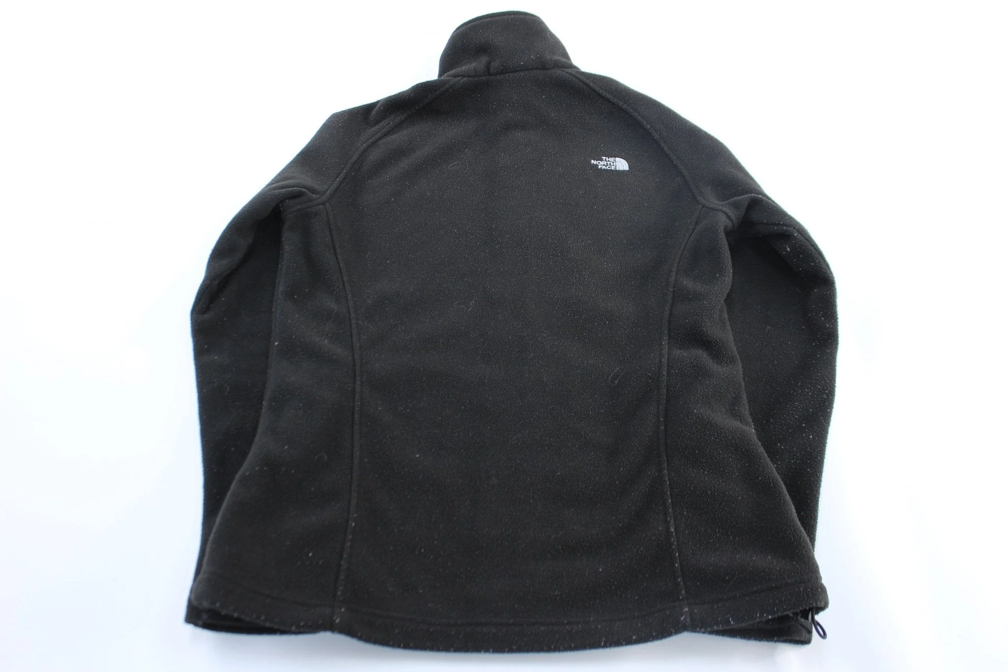 Women's The North Face Embroidered Logo Black Fleece Zip Up Jacket - Image 2