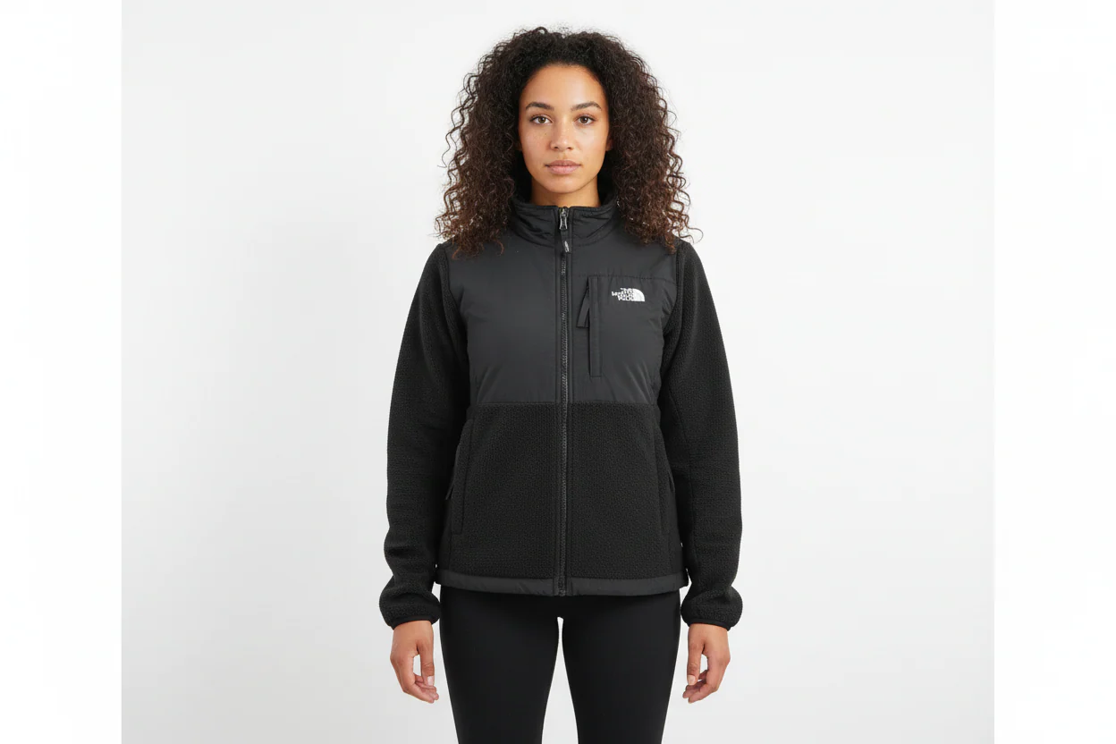 Women's The North Face Embroidered Logo Black Full Zip Jacket