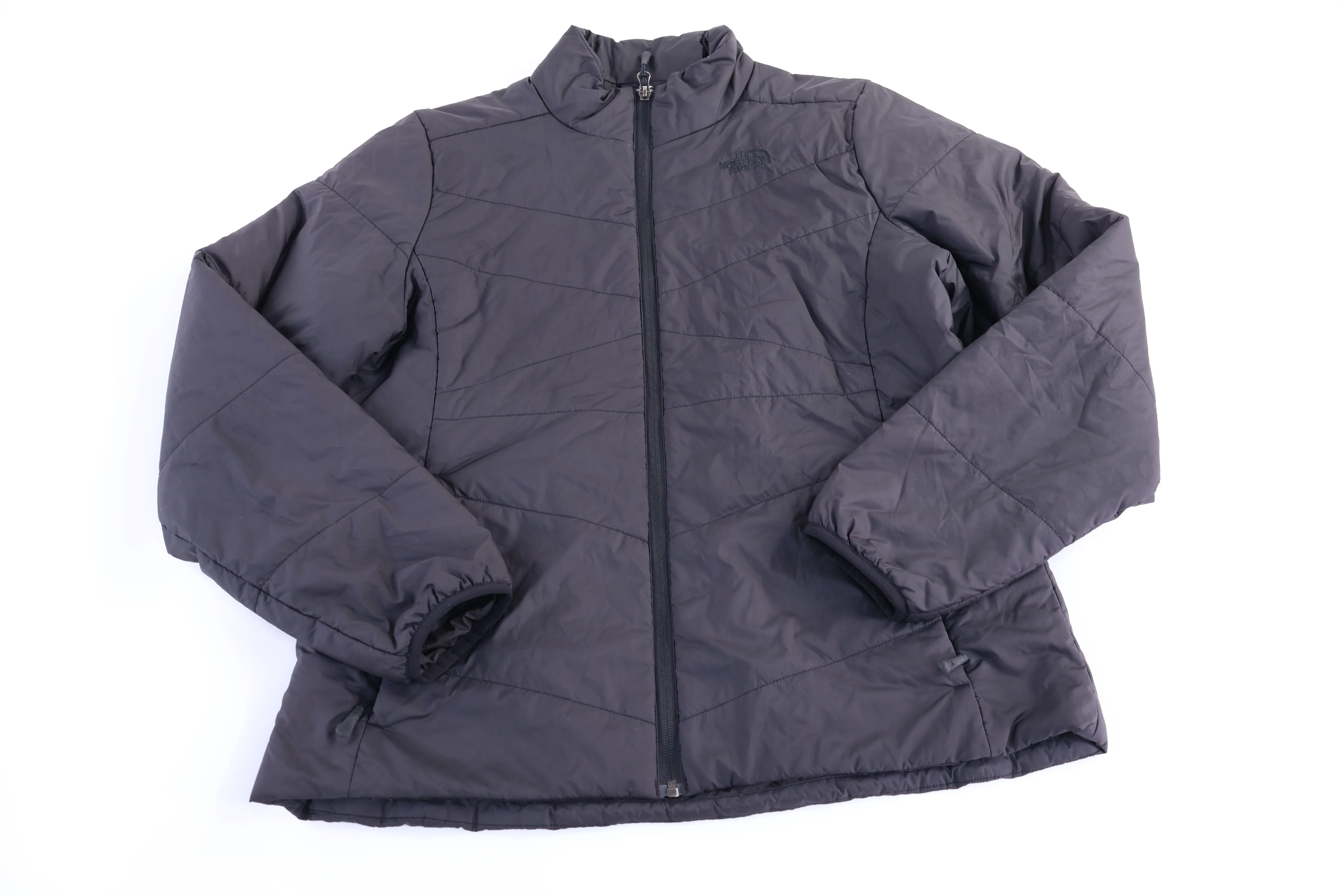Women's The North Face Embroidered Logo Black Full Zip Jacket