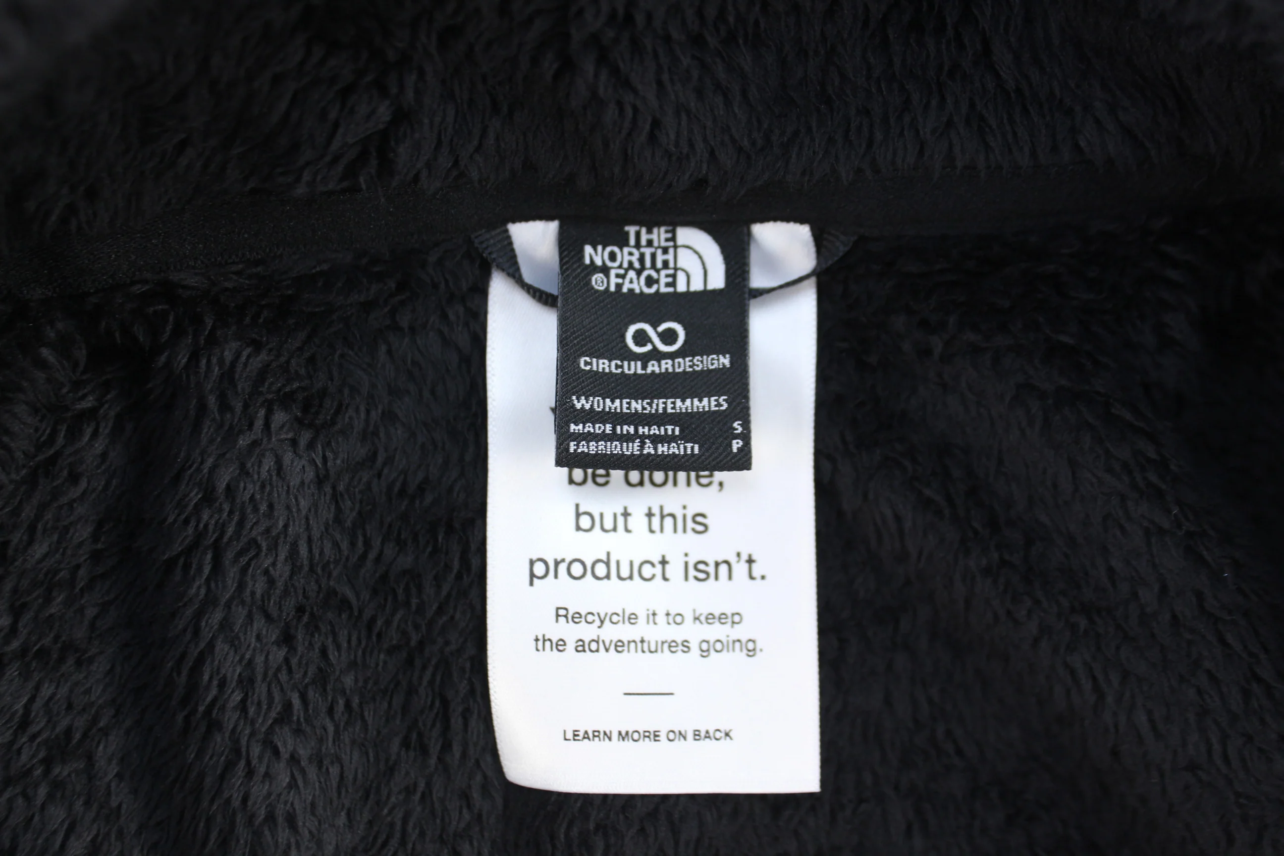 Women's The North Face Embroidered Logo Black Full Zip Jacket - Image 3