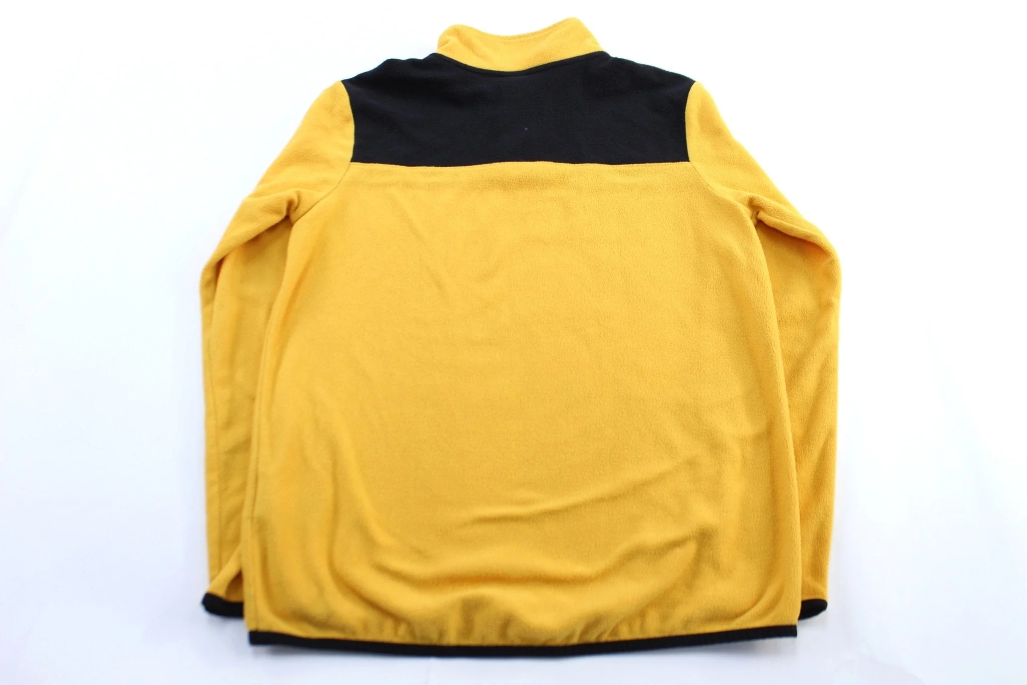 Women's The North Face Embroidered Logo Black & Yellow Fleece Pullover - Image 2