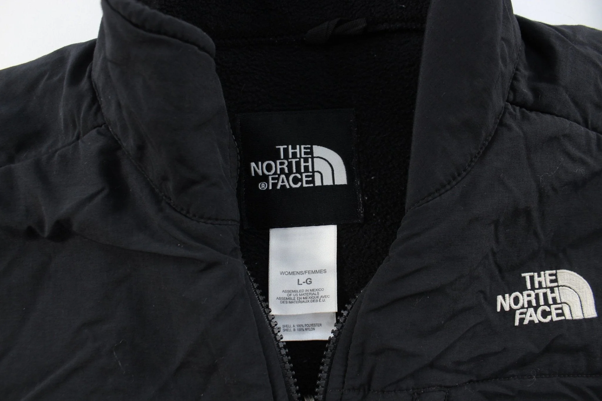 Women's The North Face Embroidered Logo Black Zip Up Jacket - Image 3