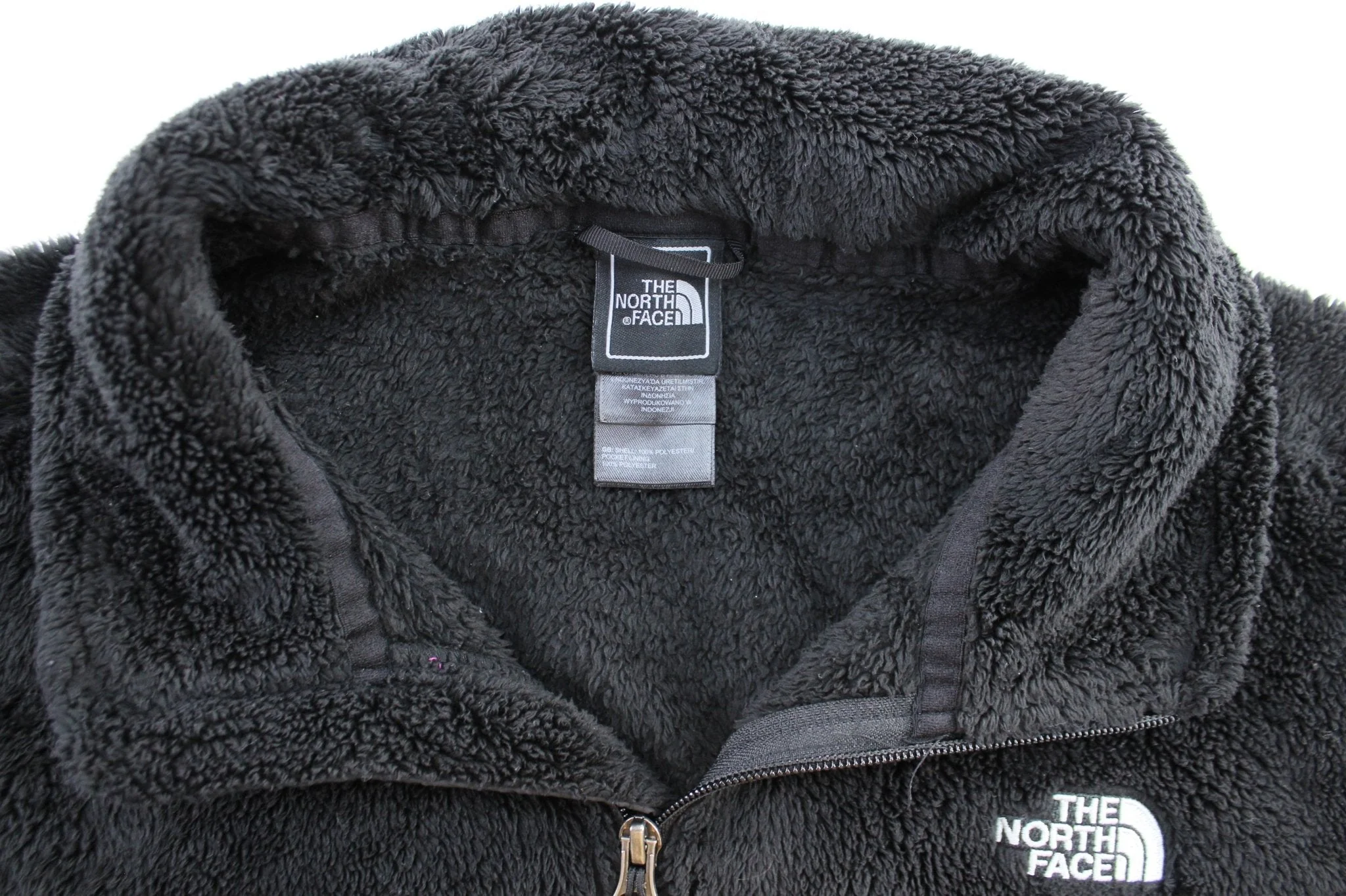 Women's The North Face Embroidered Logo Black Zip Up Jacket - Image 2