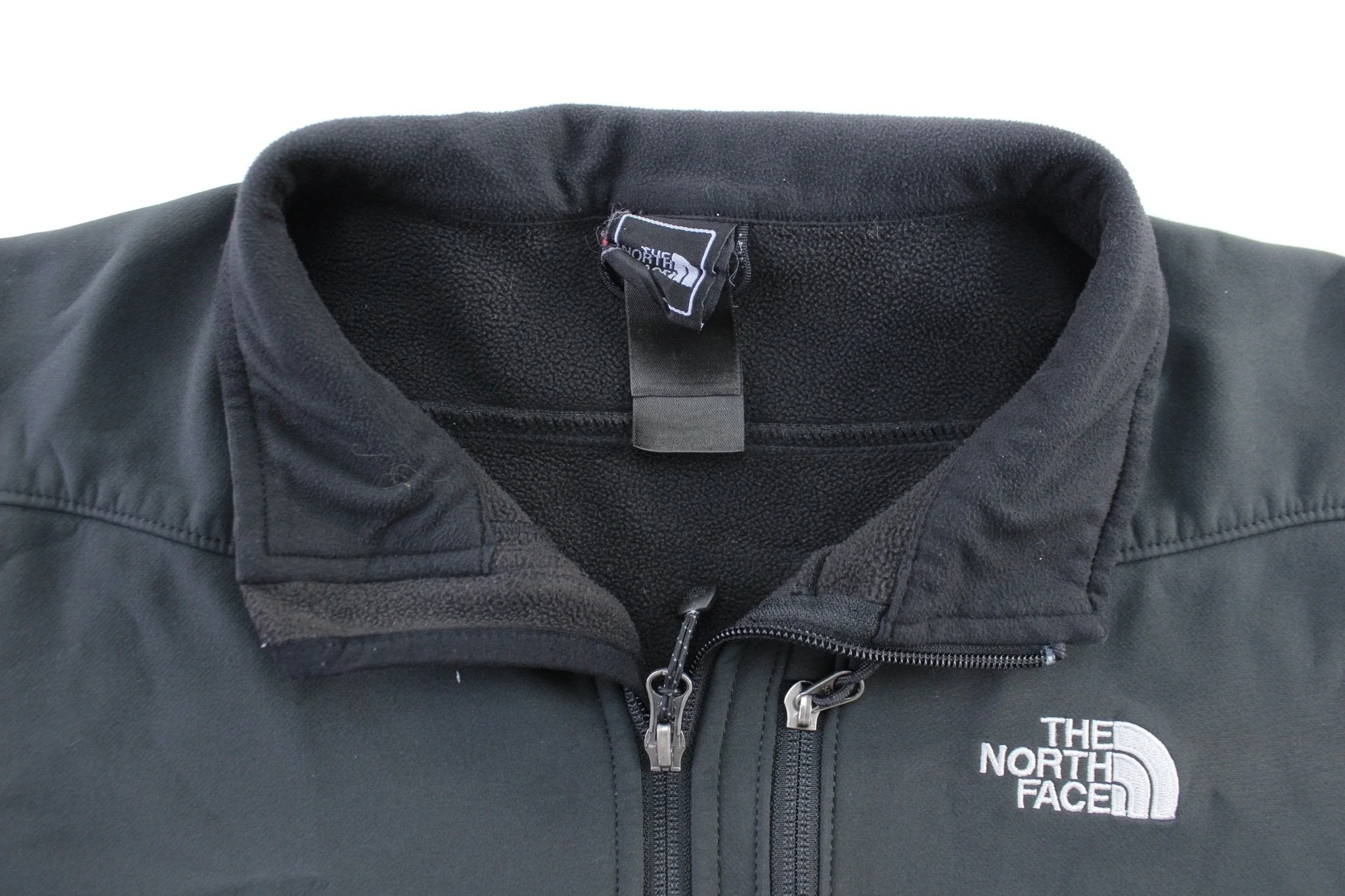 Women's The North Face Embroidered Logo Black Zip Up Jacket - Image 3