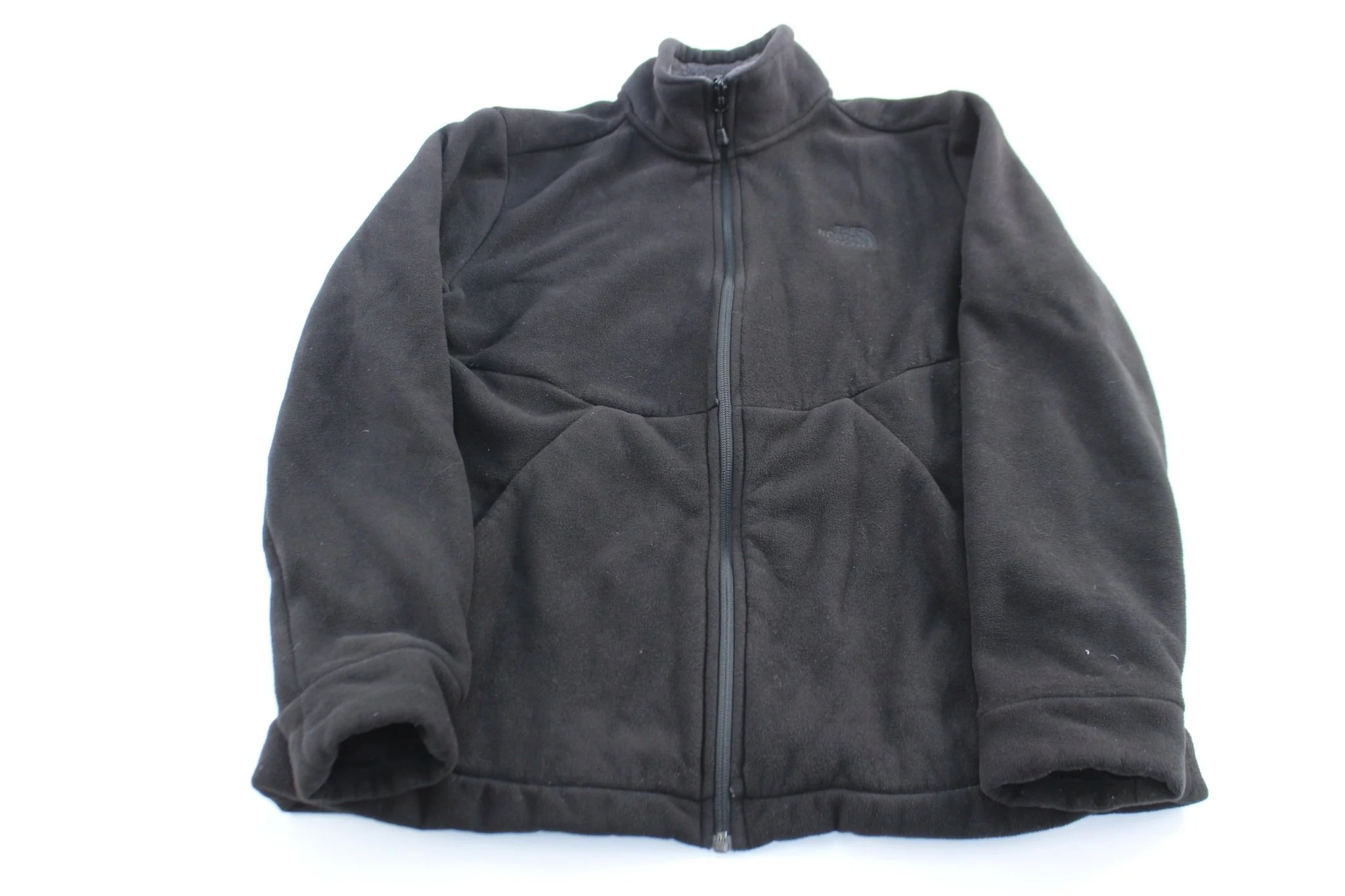 Women's The North Face Embroidered Logo Black Zip Up Jacket