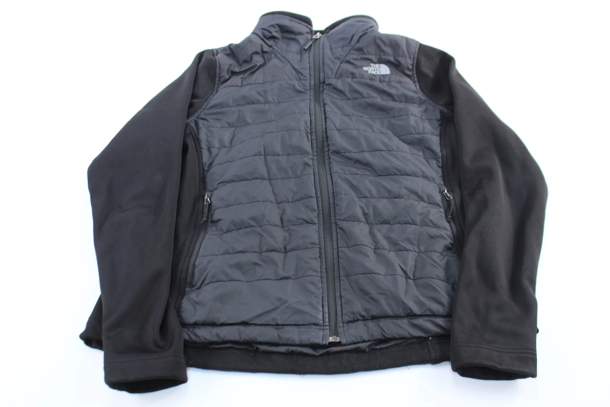 Women's The North Face Embroidered Logo Black Zip Up Jacket